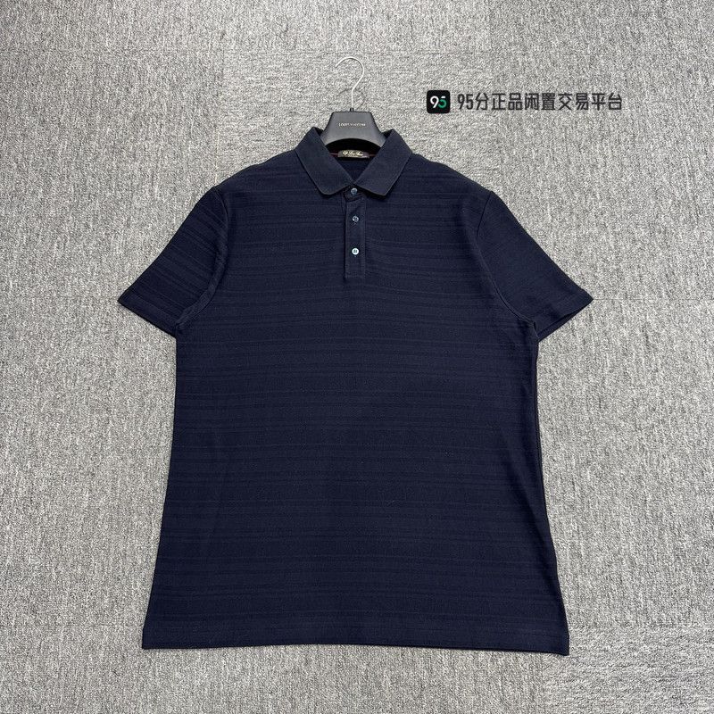 Loro Piana Loro Piana Striped Unisex Black Polo Shirt Size US XXL / EU 58 / 5 - 3 Thumbnail