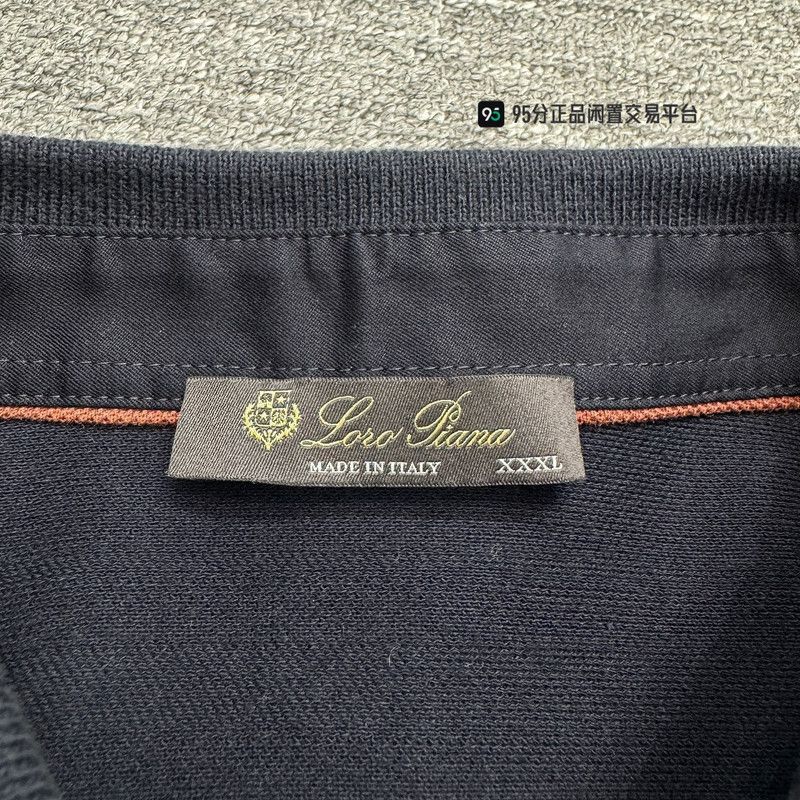 Loro Piana Loro Piana Striped Unisex Black Polo Shirt Size US XXL / EU 58 / 5 - 4 Thumbnail