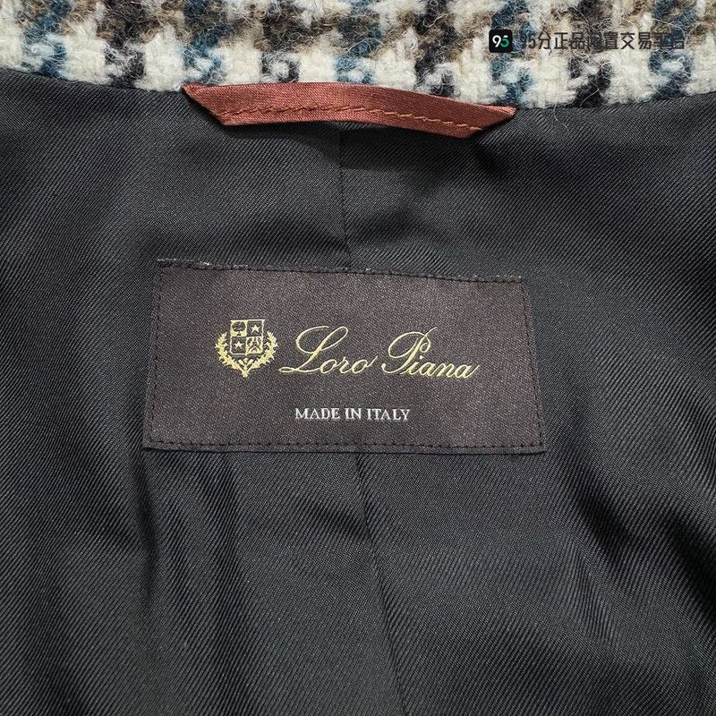 Loro Piana Loro Piana Houndstooth Classic Lapel Coat Size US M / EU 48-50 / 2 - 4 Thumbnail