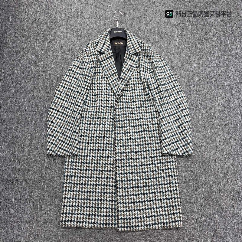 Loro Piana Loro Piana Houndstooth Classic Lapel Coat Size US M / EU 48-50 / 2 - 2 Thumbnail