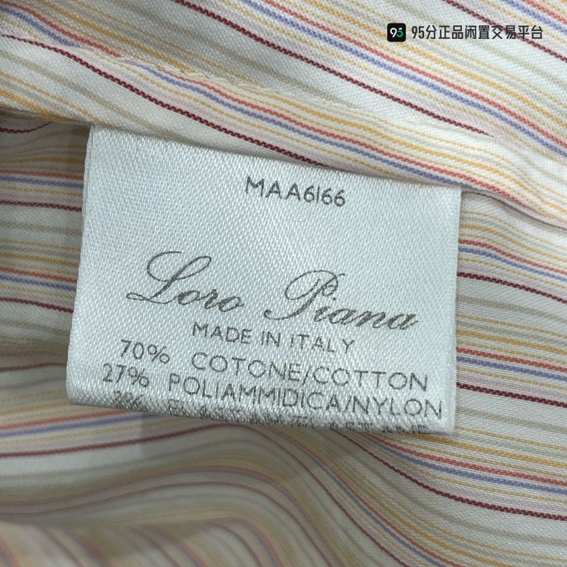 Loro Piana Loro Piana Unisex Pink Vertical Stripe Long-Sleeve Shirt Size US L / EU 52-54 / 3 - 2 Thumbnail