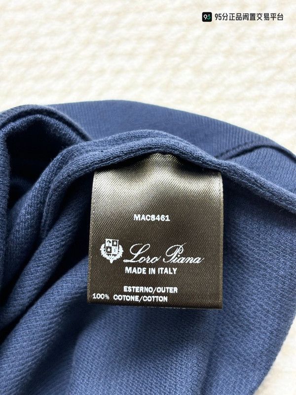 Loro Piana Loro Piana Men's Solid Blue Long-Sleeve T-Shirt Size US L / EU 52-54 / 3 - 3 Thumbnail