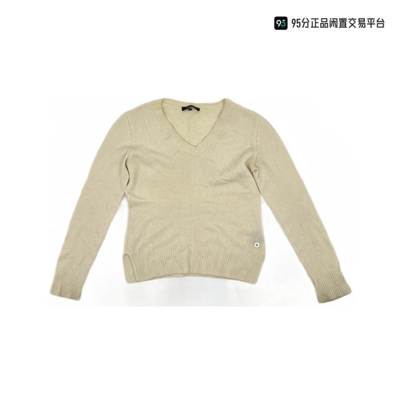 Loro Piana Loro Piana Solid V-Neck Knit Sweater Size US L / EU 52-54 / 3 - 6 Thumbnail