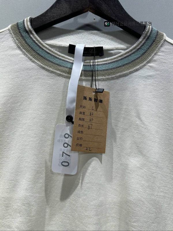 Loro Piana Loro Piana Men's White Short-Sleeve T-Shirt Size US L / EU 52-54 / 3 - 2 Thumbnail