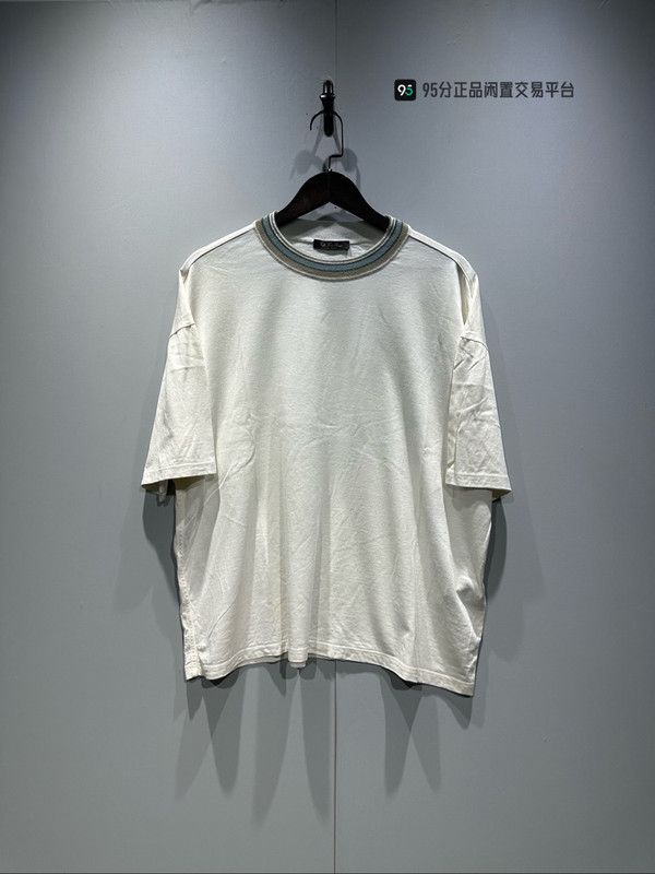 Loro Piana Loro Piana Men's White Short-Sleeve T-Shirt Size US L / EU 52-54 / 3 - 3 Thumbnail