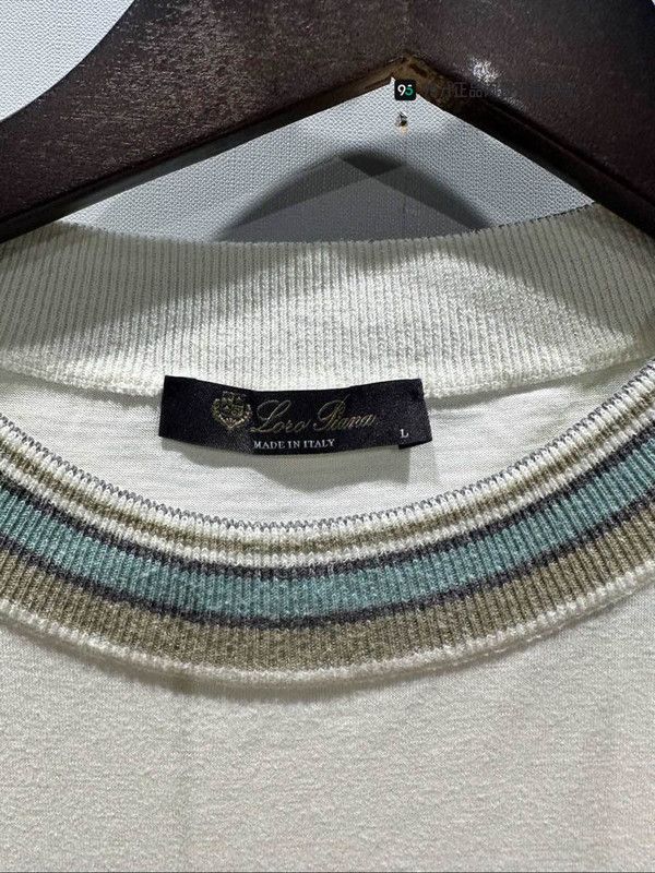 Loro Piana Loro Piana Men's White Short-Sleeve T-Shirt Size US L / EU 52-54 / 3 - 4 Thumbnail