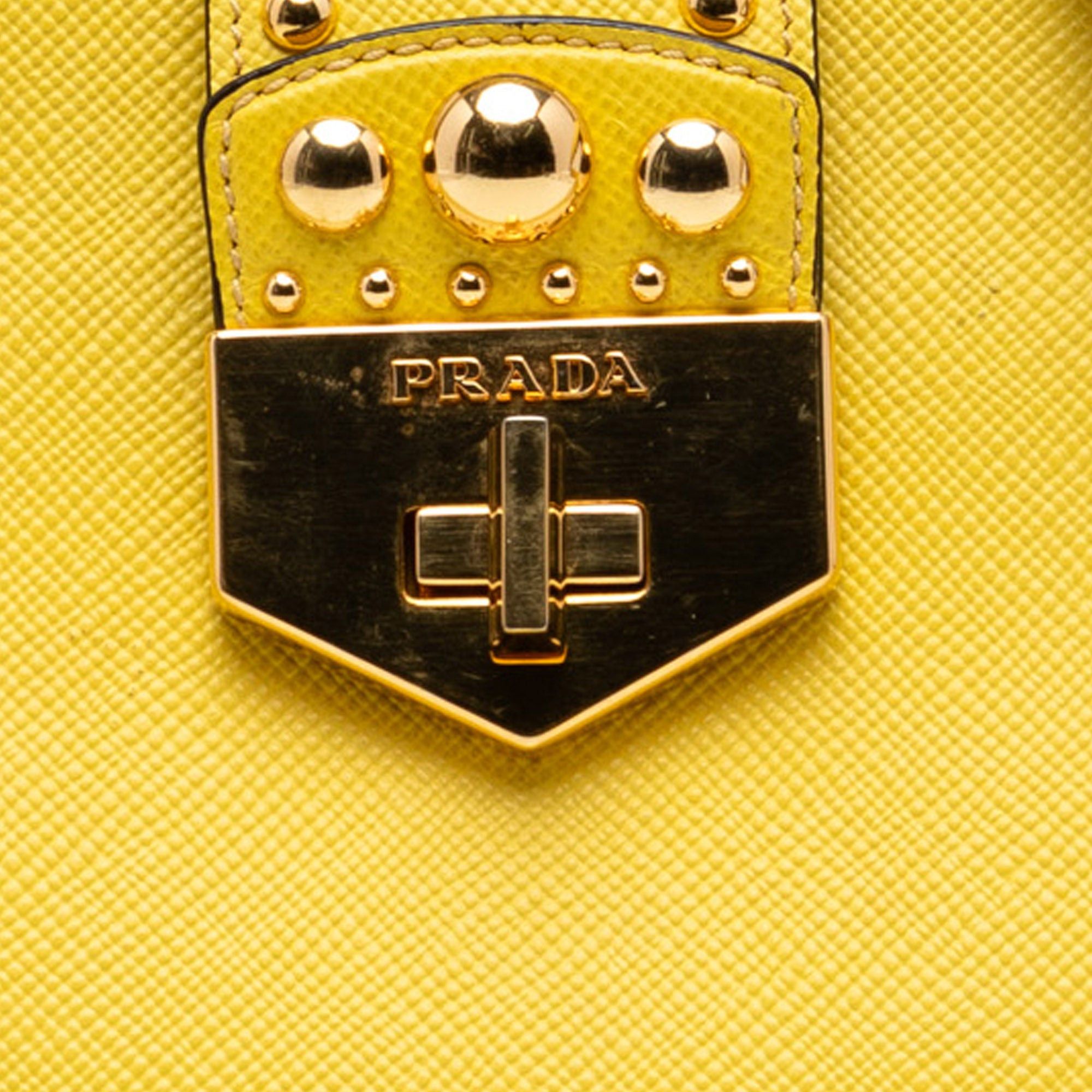 Prada Studded Saffiano Cuir Promenade Satchel Size ONE SIZE - 6 Thumbnail