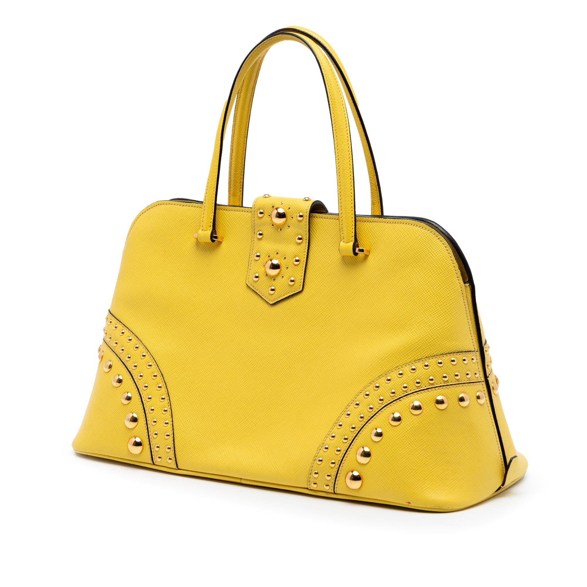 Prada Studded Saffiano Cuir Promenade Satchel Size ONE SIZE - 2 Thumbnail