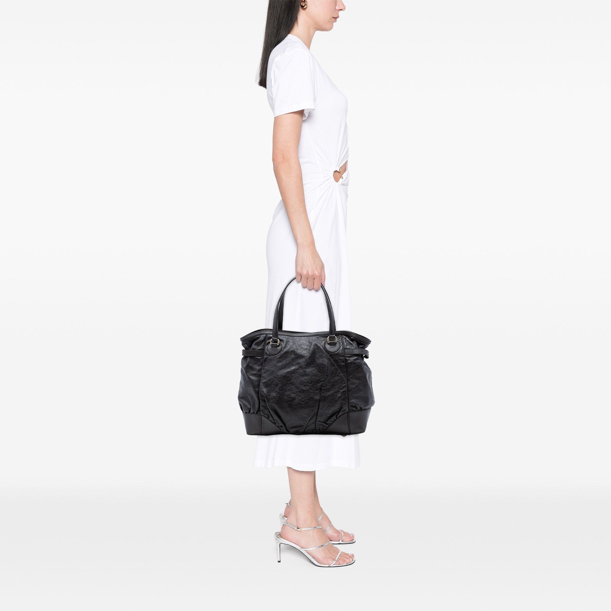 Gucci Embossed Leather Horsebit Full Moon Tote Size ONE SIZE - 7 Thumbnail