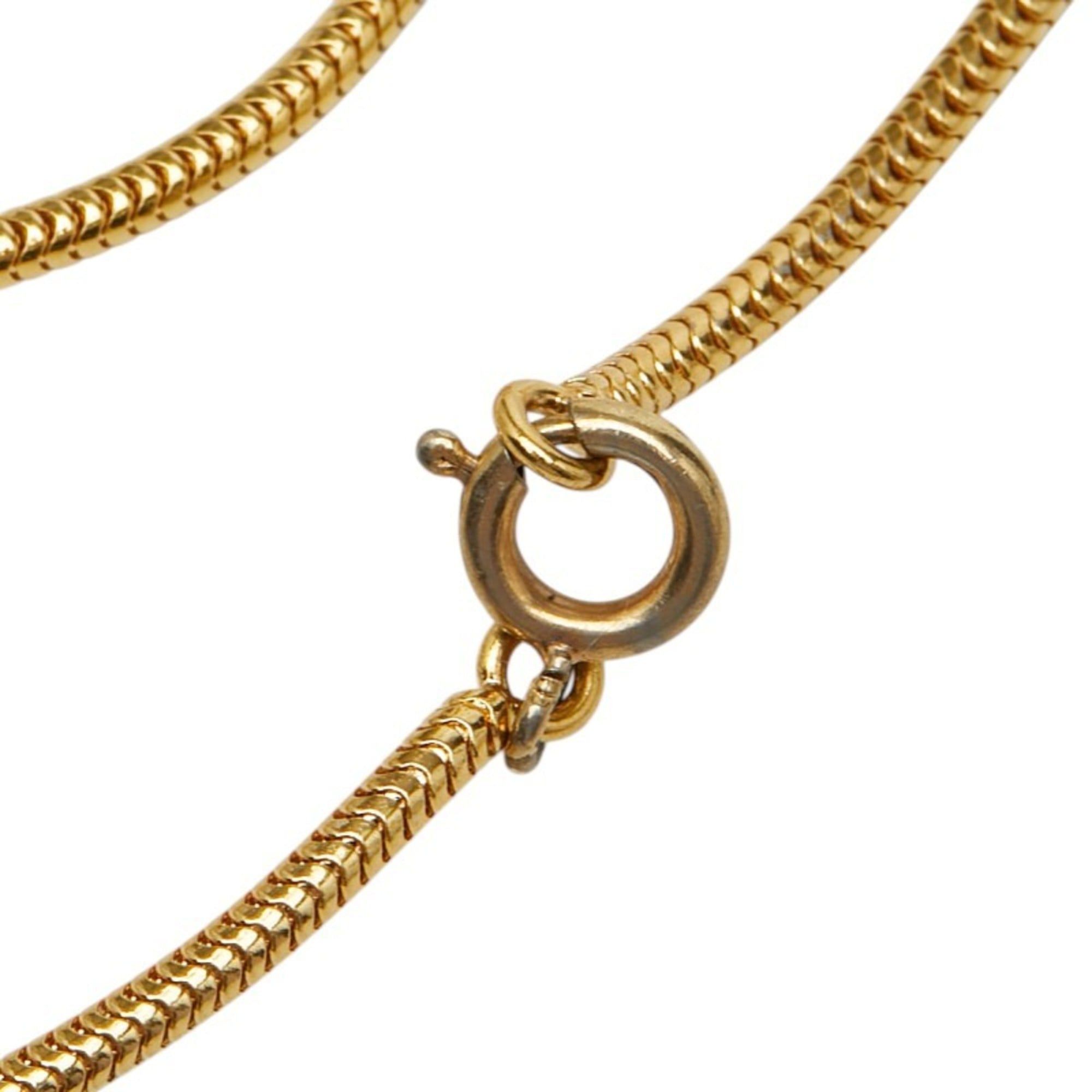 Chanel Chanel Coco Mark Lion Round Pendant Necklace, Gold Plated, Women's. Size ONE SIZE - 5 Thumbnail