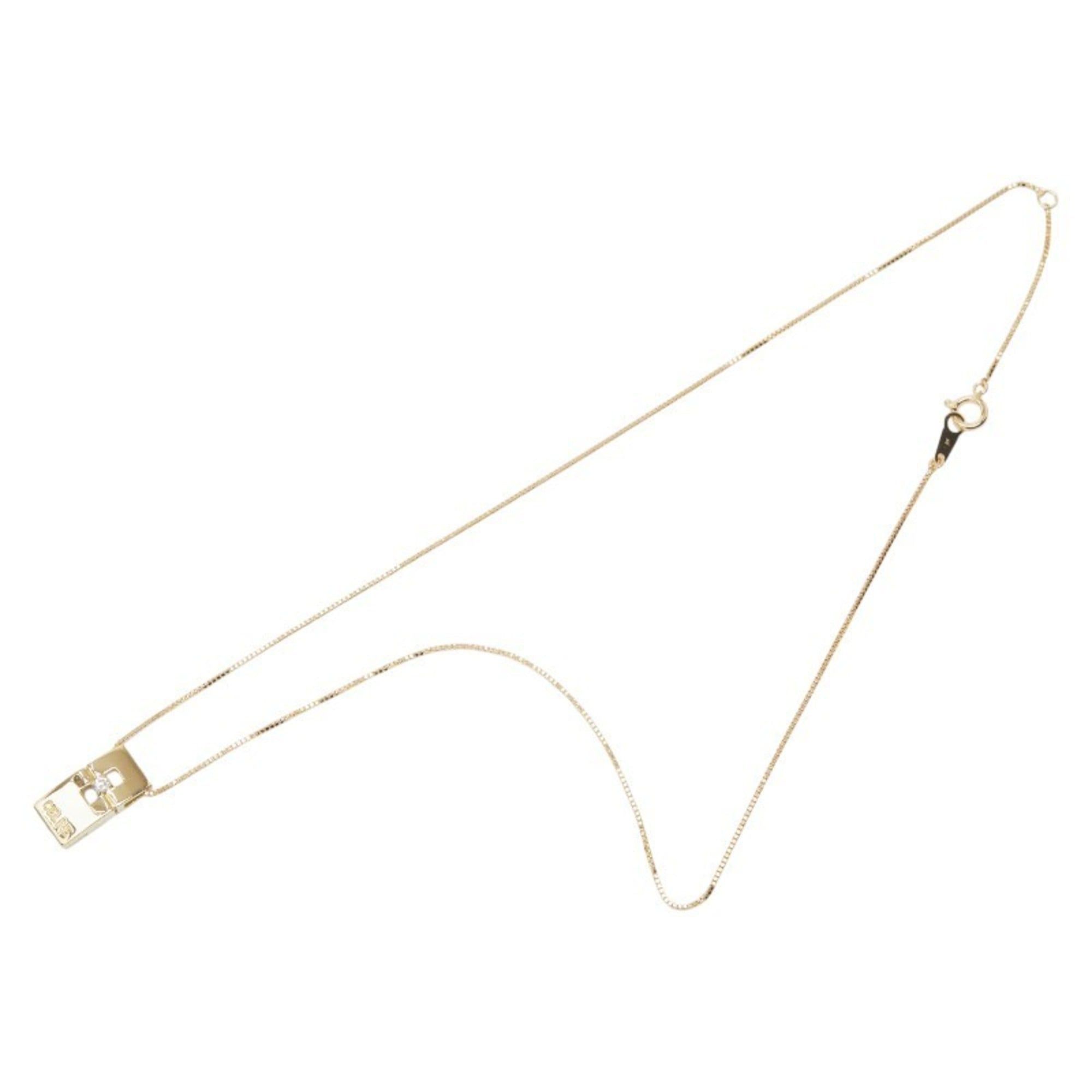 Celine Celine 18K Yellow Gold Pendant Necklace with 0.05ct Diamond and 0.02ct Ruby for Women Size ONE SIZE - 2 Thumbnail