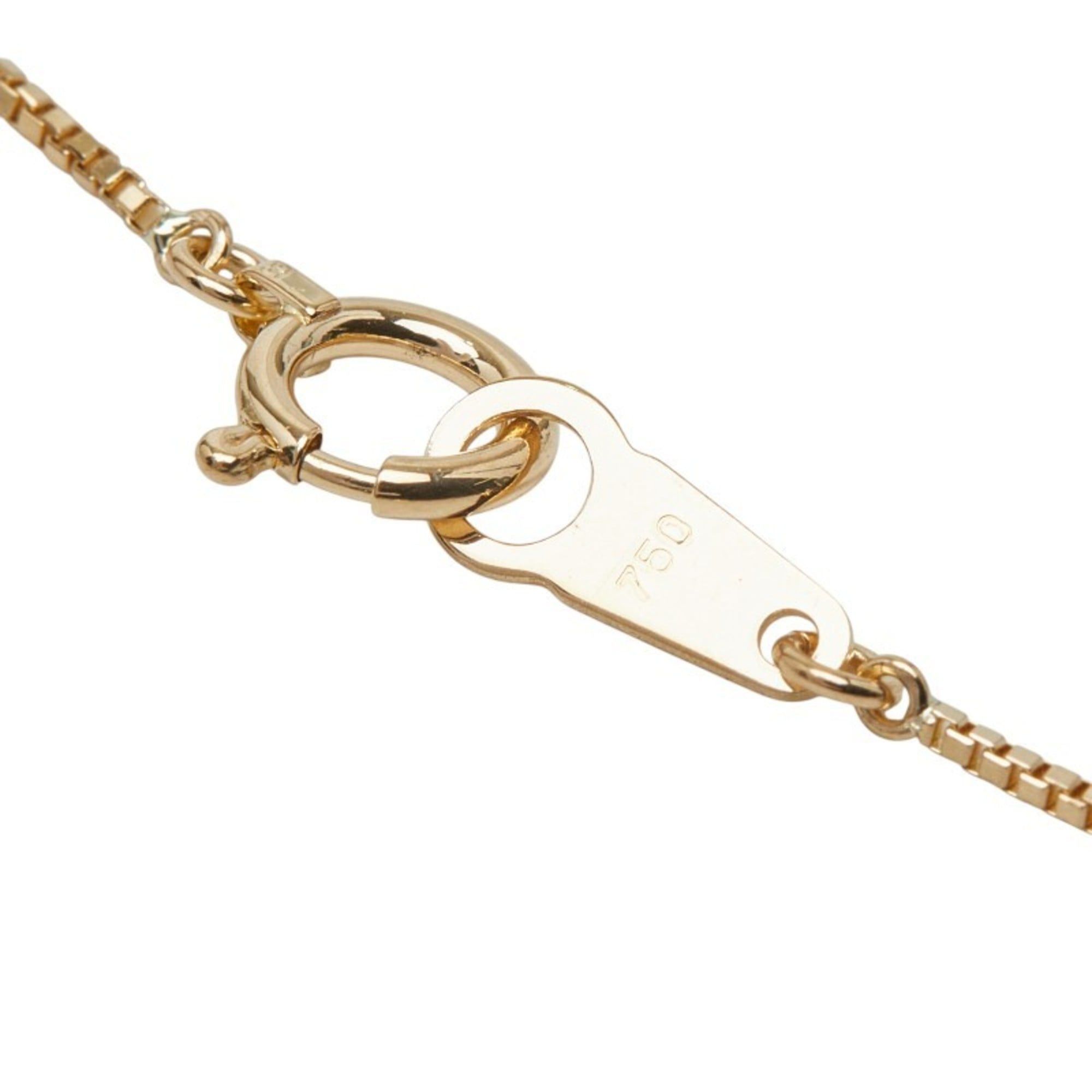 Celine Celine 18K Yellow Gold Pendant Necklace with 0.05ct Diamond and 0.02ct Ruby for Women Size ONE SIZE - 9 Thumbnail