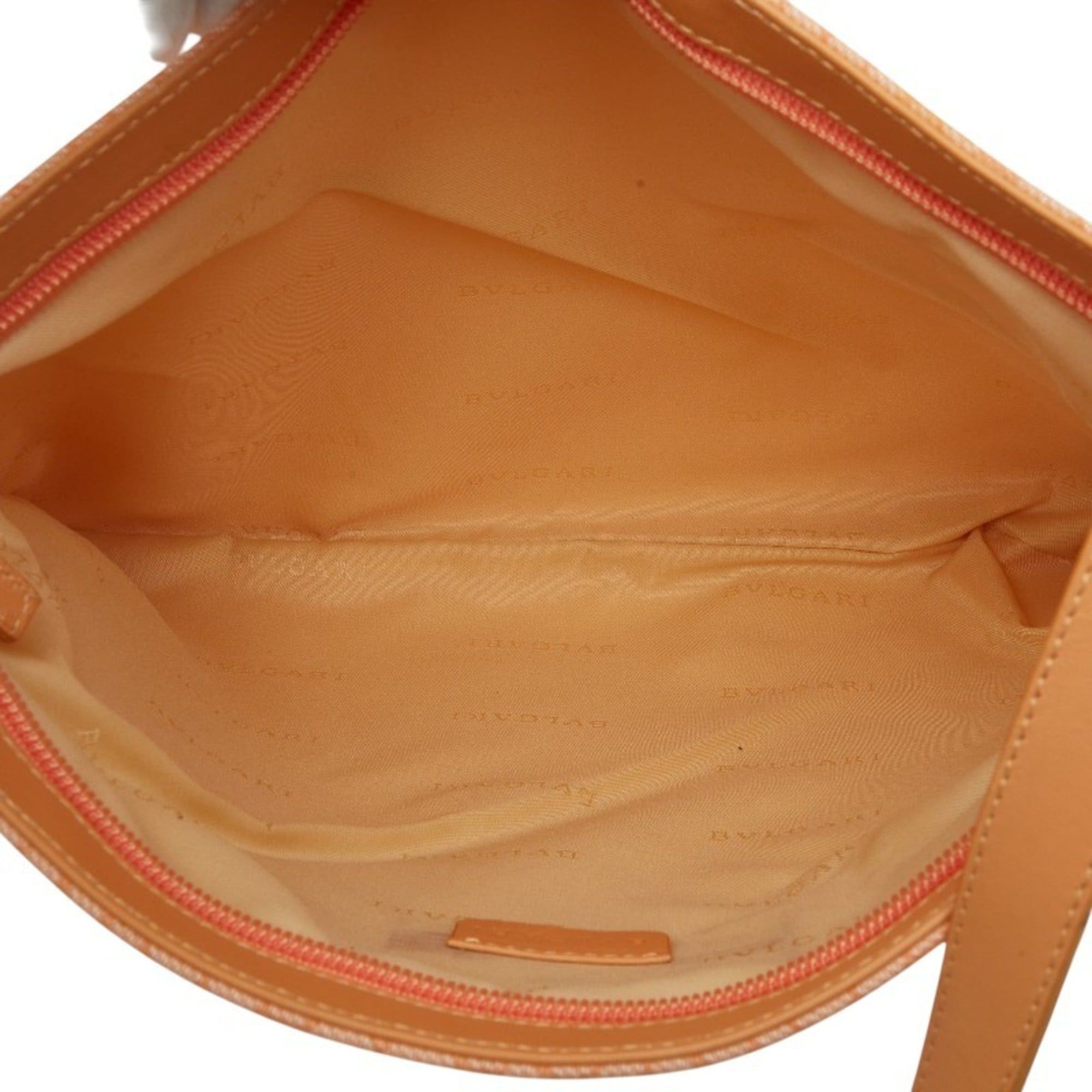 Bvlgari BVLGARI Logomania Crossbody Shoulder Bag, Beige Canvas Leather, Women's Size ONE SIZE - 6 Thumbnail