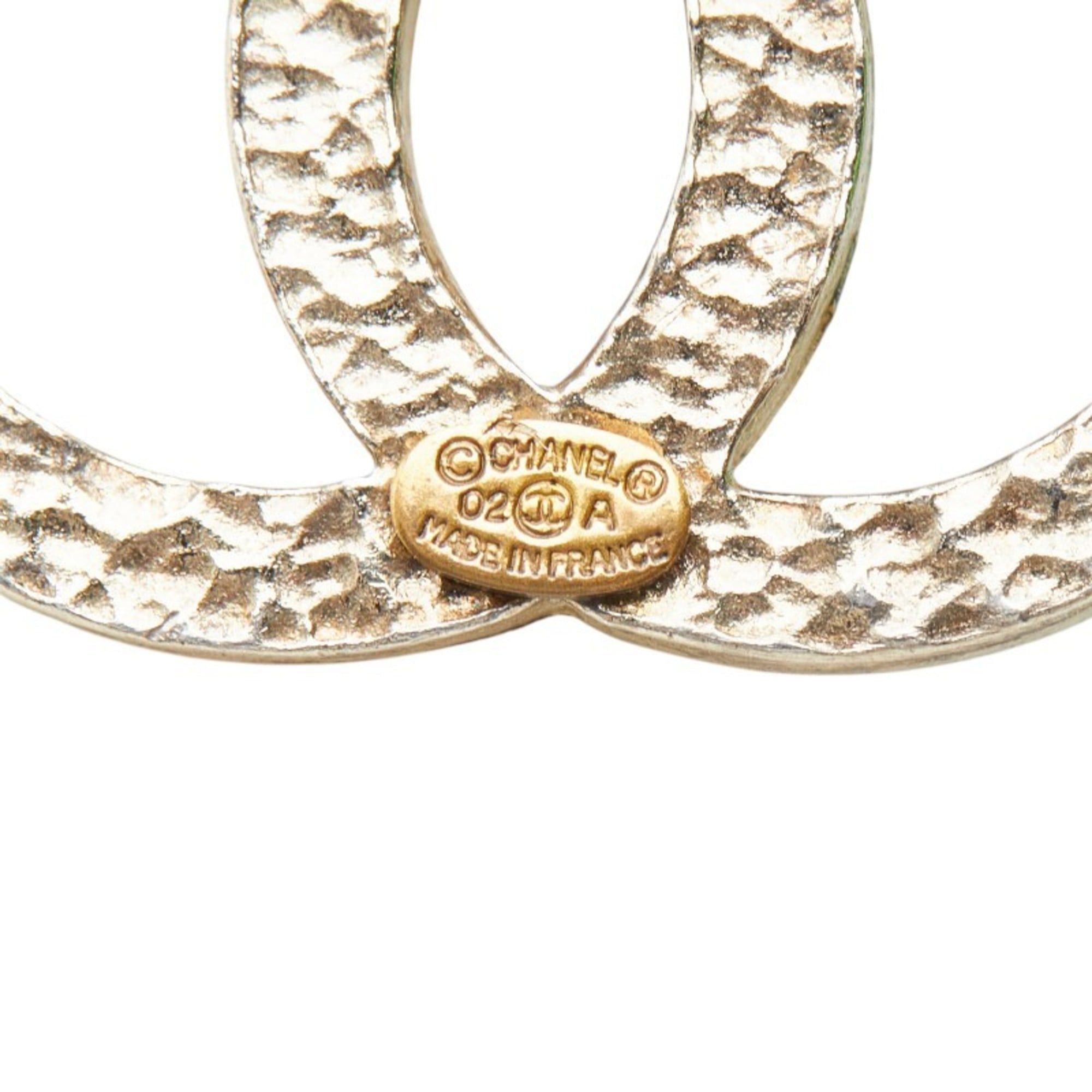 Chanel Chanel Coco Mark Color Stone Necklace, Silver and Green Metal, Women's. Size ONE SIZE - 6 Thumbnail