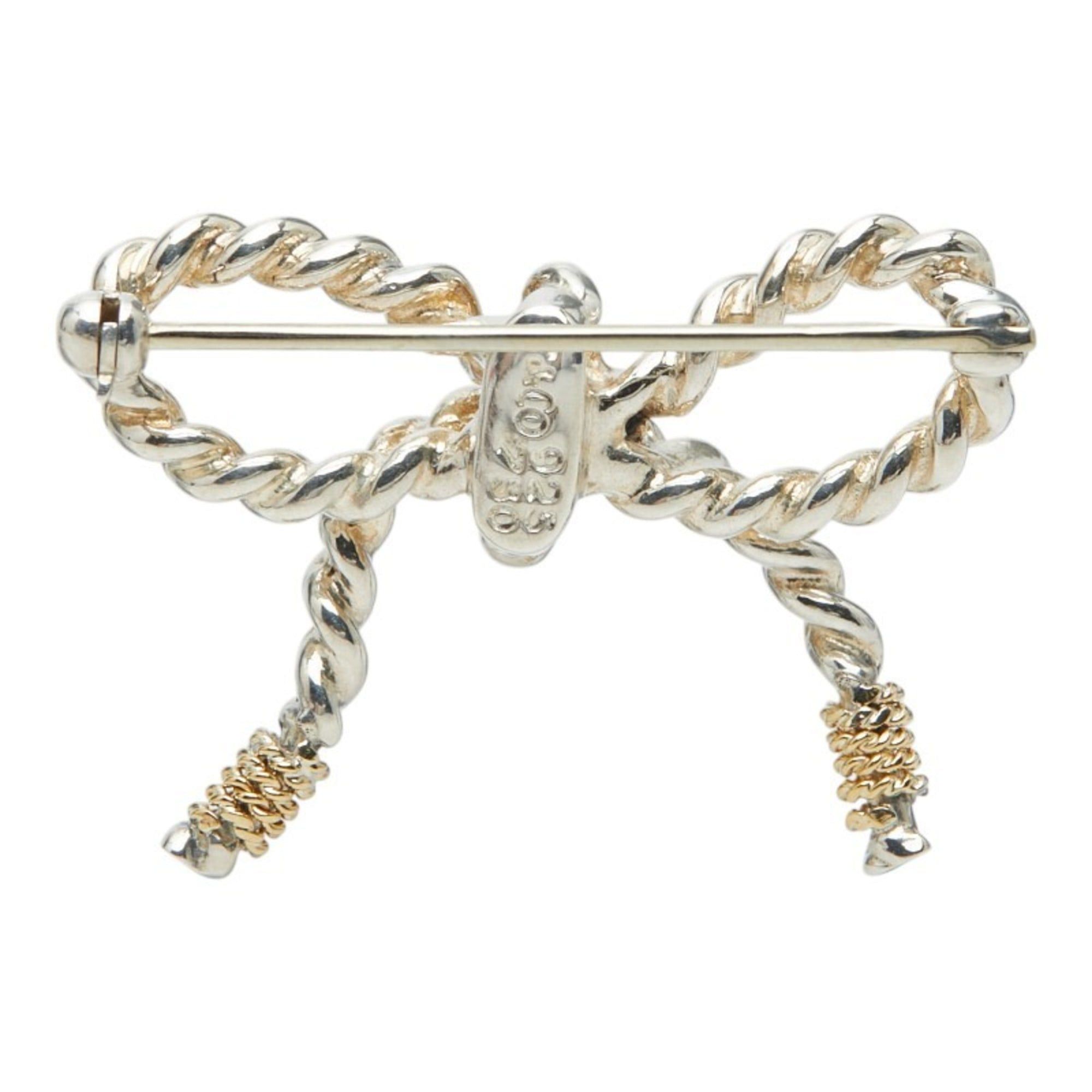 Tiffany & Co. Tiffany & Co. Twist Ribbon Brooch, Silver and Gold (SV925, 18K Yellow 750) - Women's. Size ONE SIZE - 2 Thumbnail