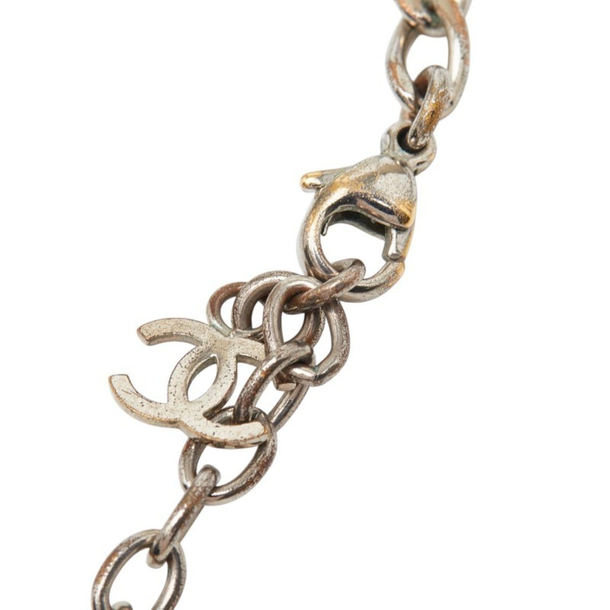 Chanel Chanel Mirror Plate Coco Mark Necklace, Silver Metal, Women's CHANEL Size ONE SIZE - 5 Thumbnail