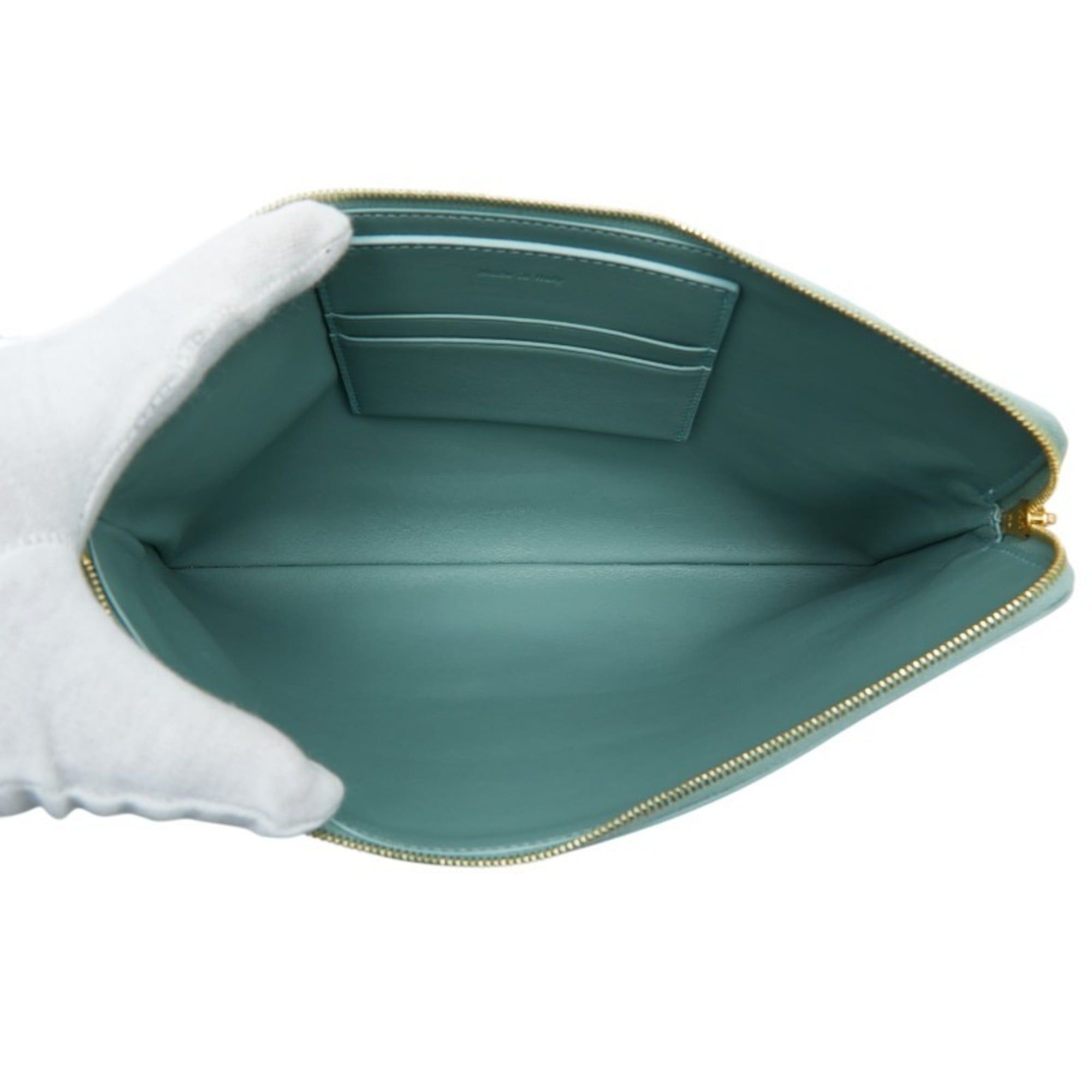 Celine Celine Clear Tote Bag and Clutch Set 104003A9Q Celadon Green Lambskin Women's CELINE Size ONE SIZE - 8 Thumbnail