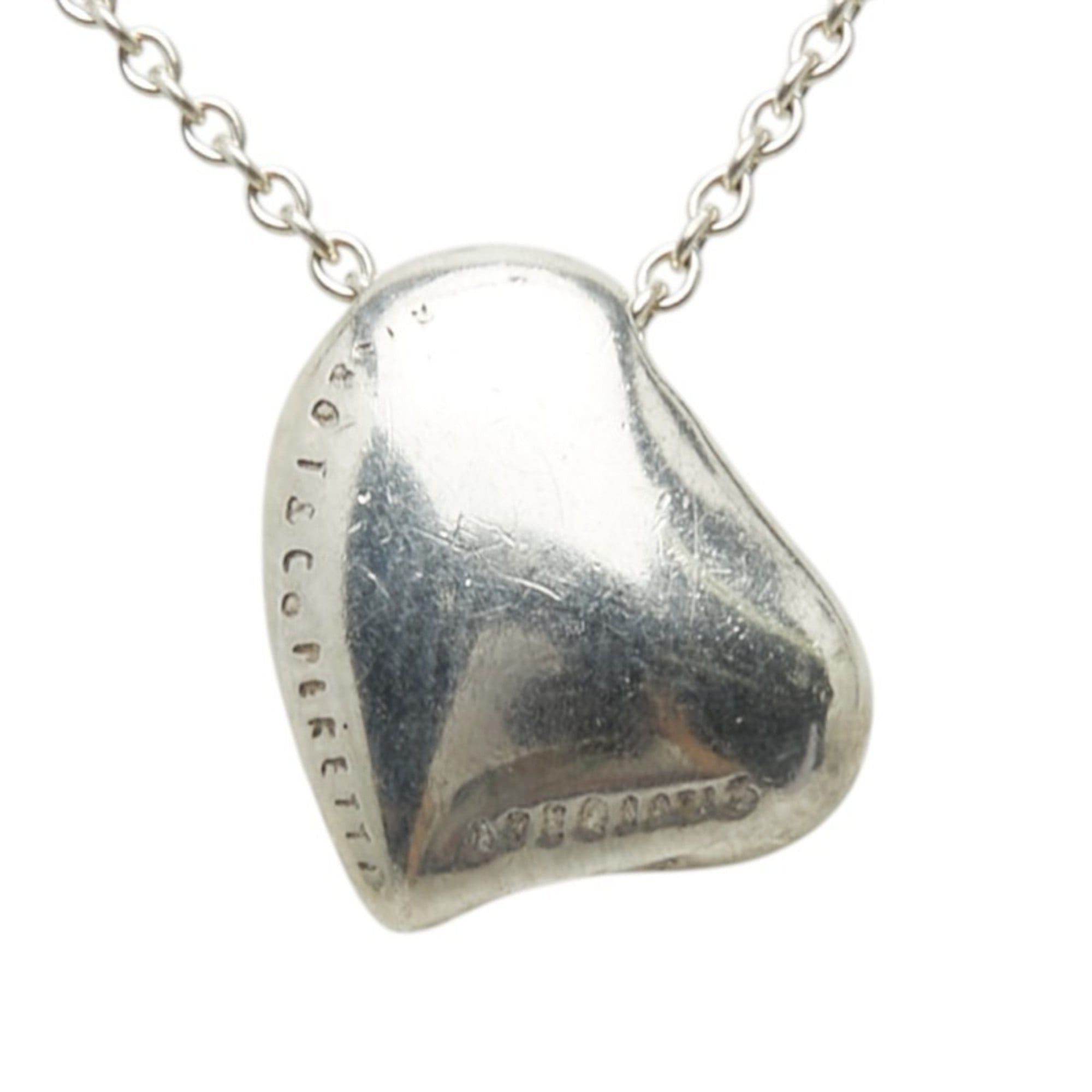 Tiffany & Co. Tiffany & Co. Elsa Peretti Full Heart Vintage Chain Pendant Necklace, Sterling Silver (SV925), Women's. Size ONE SIZE - 3 Thumbnail