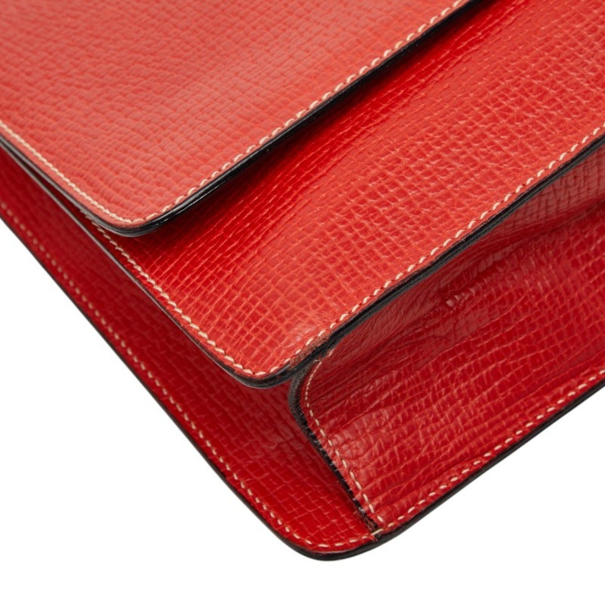 Loewe Loewe Barcelona Handbag Shoulder Bag 2-Way Red Leather Women's LOEWE Size ONE SIZE - 5 Thumbnail