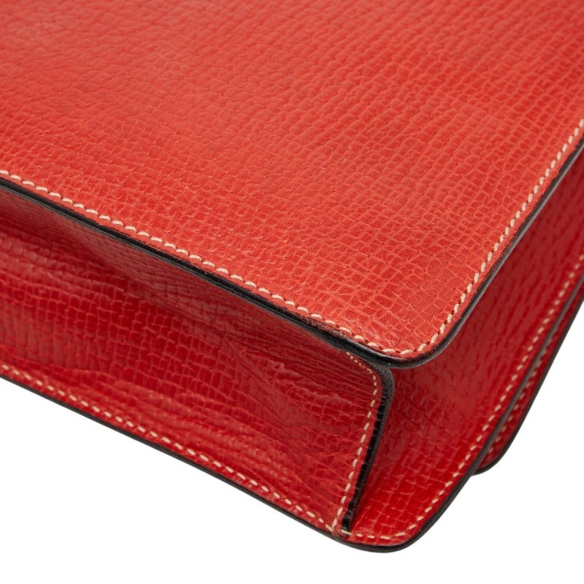 Loewe Loewe Barcelona Handbag Shoulder Bag 2-Way Red Leather Women's LOEWE Size ONE SIZE - 6 Thumbnail
