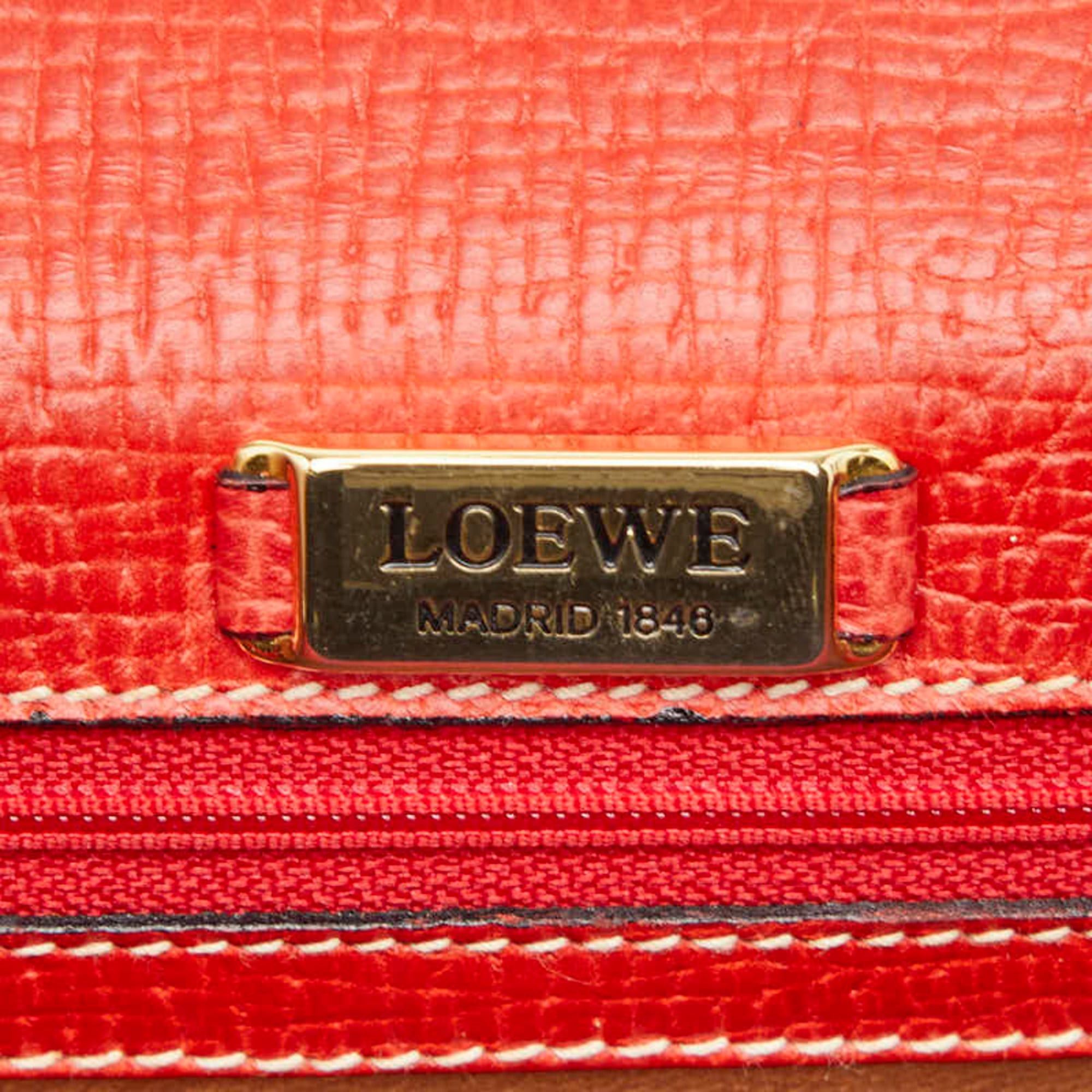 Loewe Loewe Barcelona Handbag Shoulder Bag 2-Way Red Leather Women's LOEWE Size ONE SIZE - 13 Thumbnail