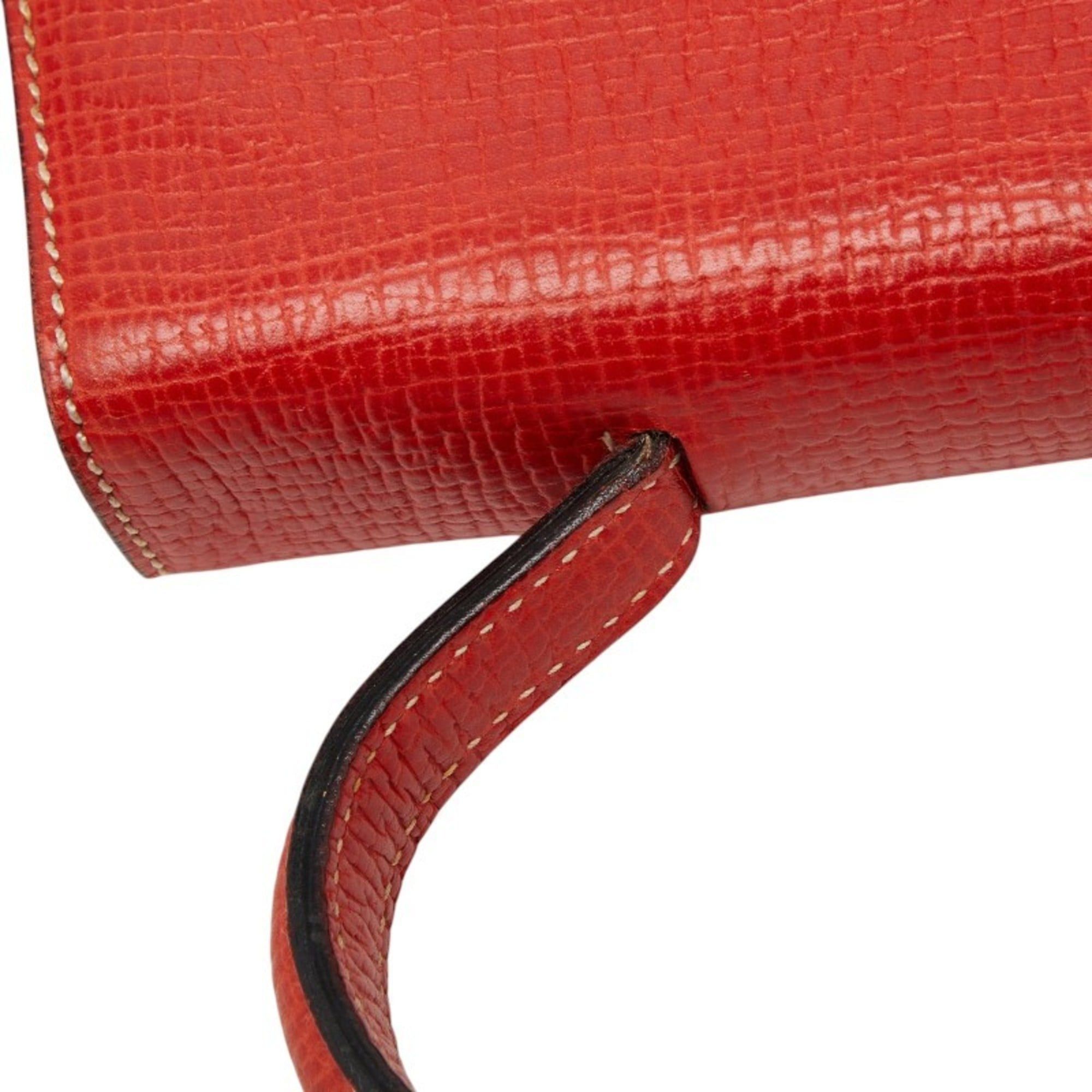 Loewe Loewe Barcelona Handbag Shoulder Bag 2-Way Red Leather Women's LOEWE Size ONE SIZE - 9 Thumbnail