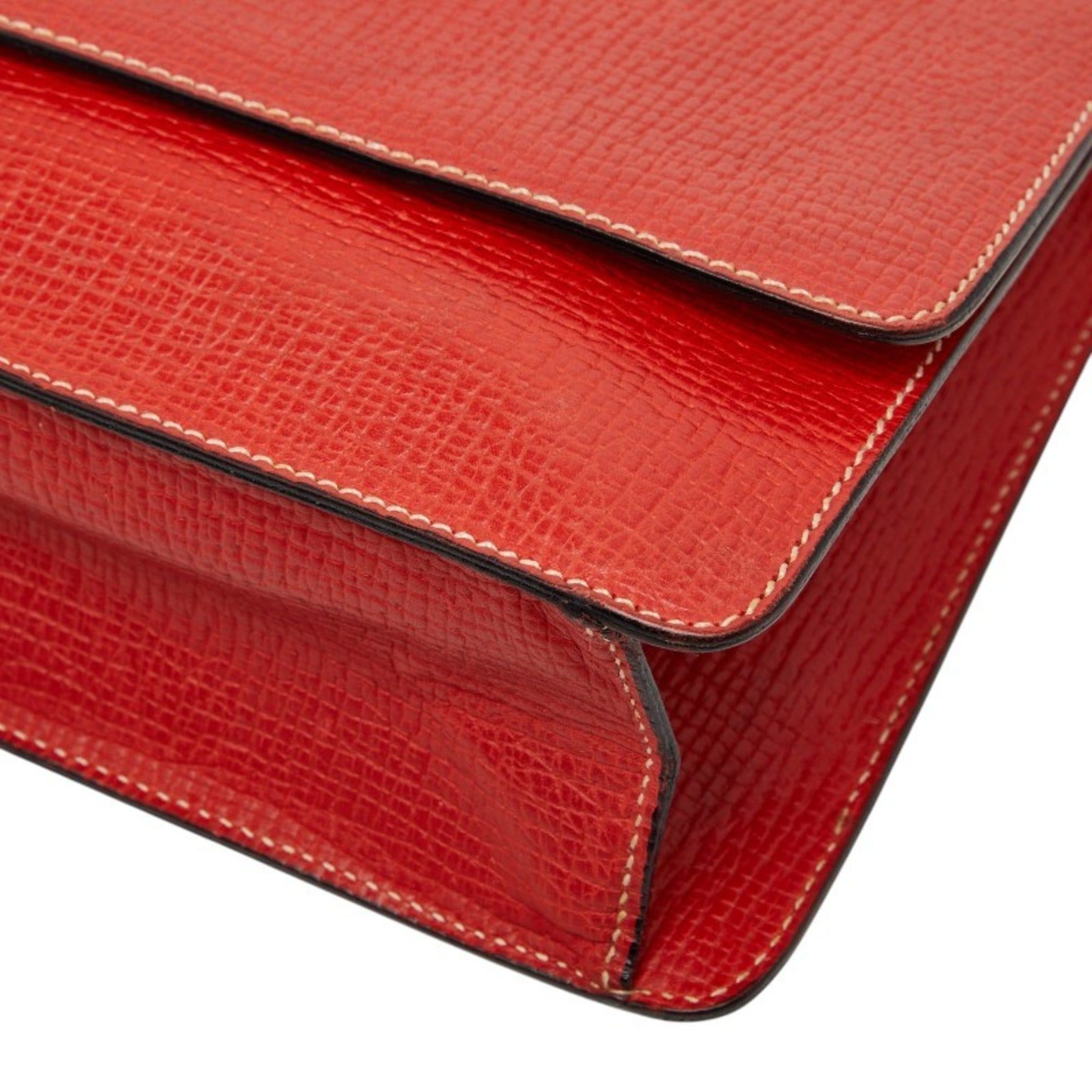 Loewe Loewe Barcelona Handbag Shoulder Bag 2-Way Red Leather Women's LOEWE Size ONE SIZE - 4 Thumbnail