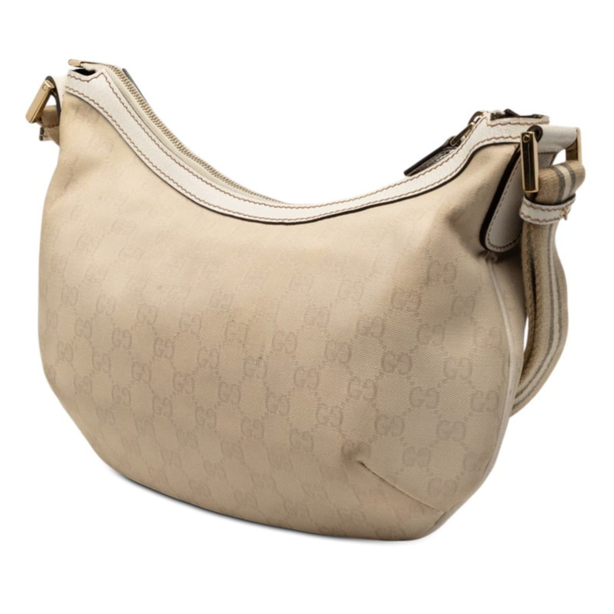Gucci Gucci GG Canvas Crossbody Shoulder Bag 181092 White Beige Leather Women's GUCCI Size ONE SIZE - 2 Thumbnail