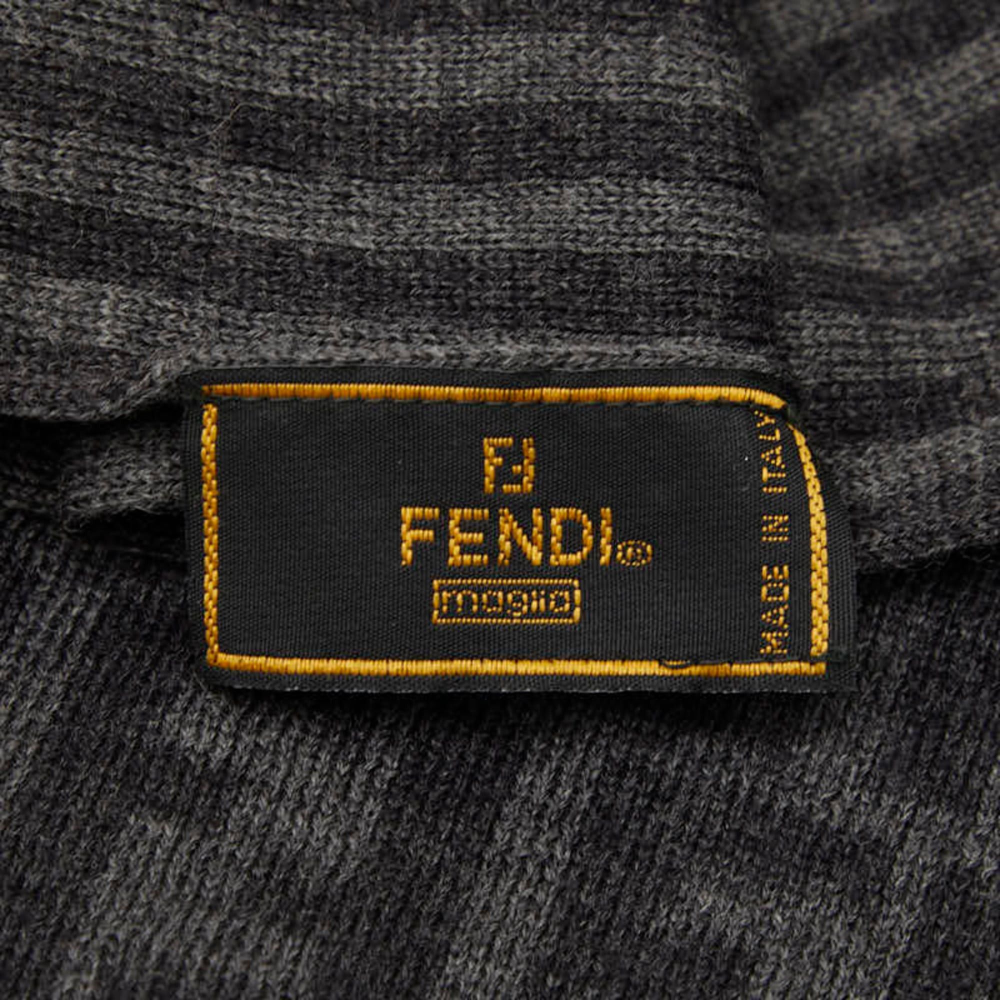 Fendi Fendi Zucca Scarf, Gray, Women's FENDI Size ONE SIZE - 4 Thumbnail