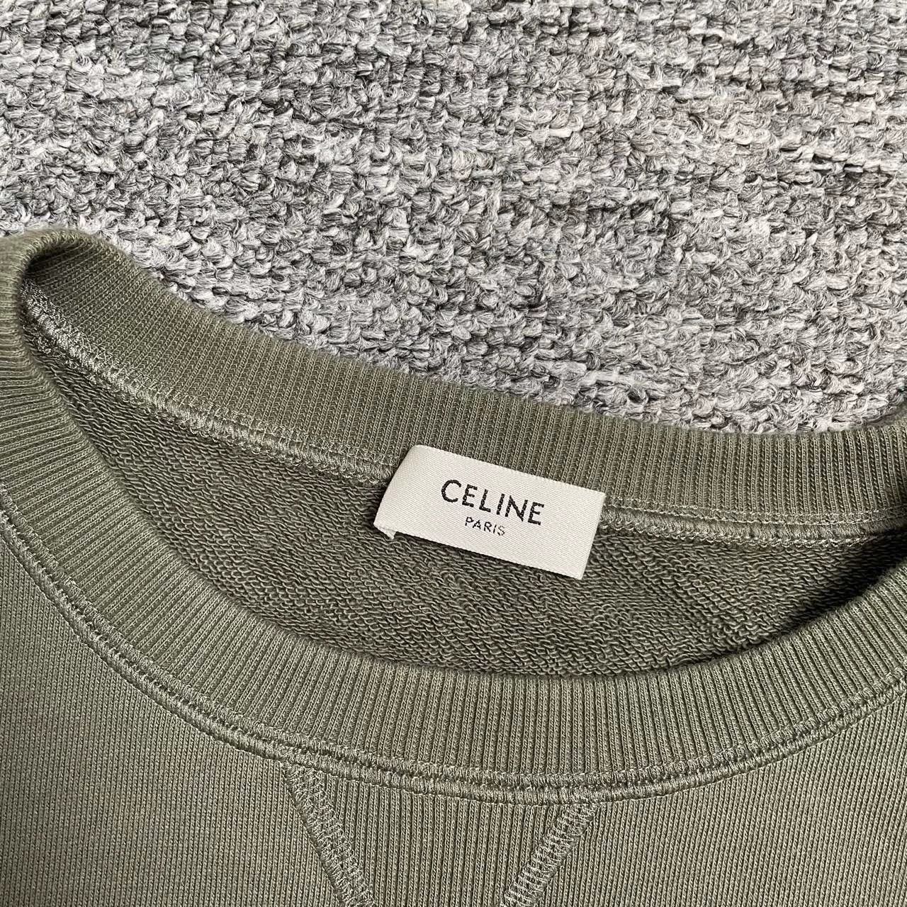 Celine Celine Khaki Green Letter Sweatshirt Size M / US 6-8 / IT 42-44 - 5 Thumbnail