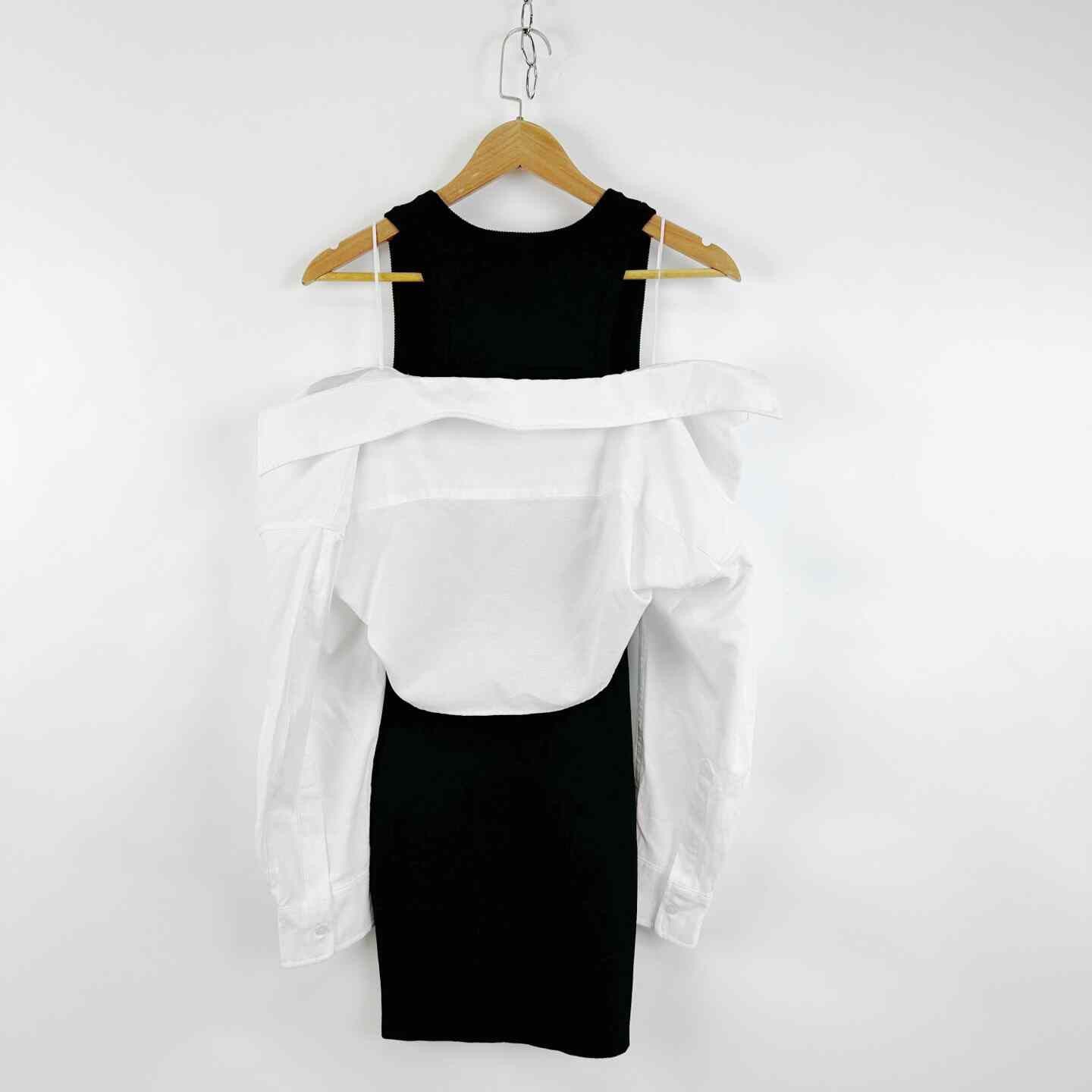 Alexander McQueen Alexander McQueen Off-Shoulder Fake Two-Piece Dress Size M / US 6-8 / IT 42-44 - 2 Thumbnail
