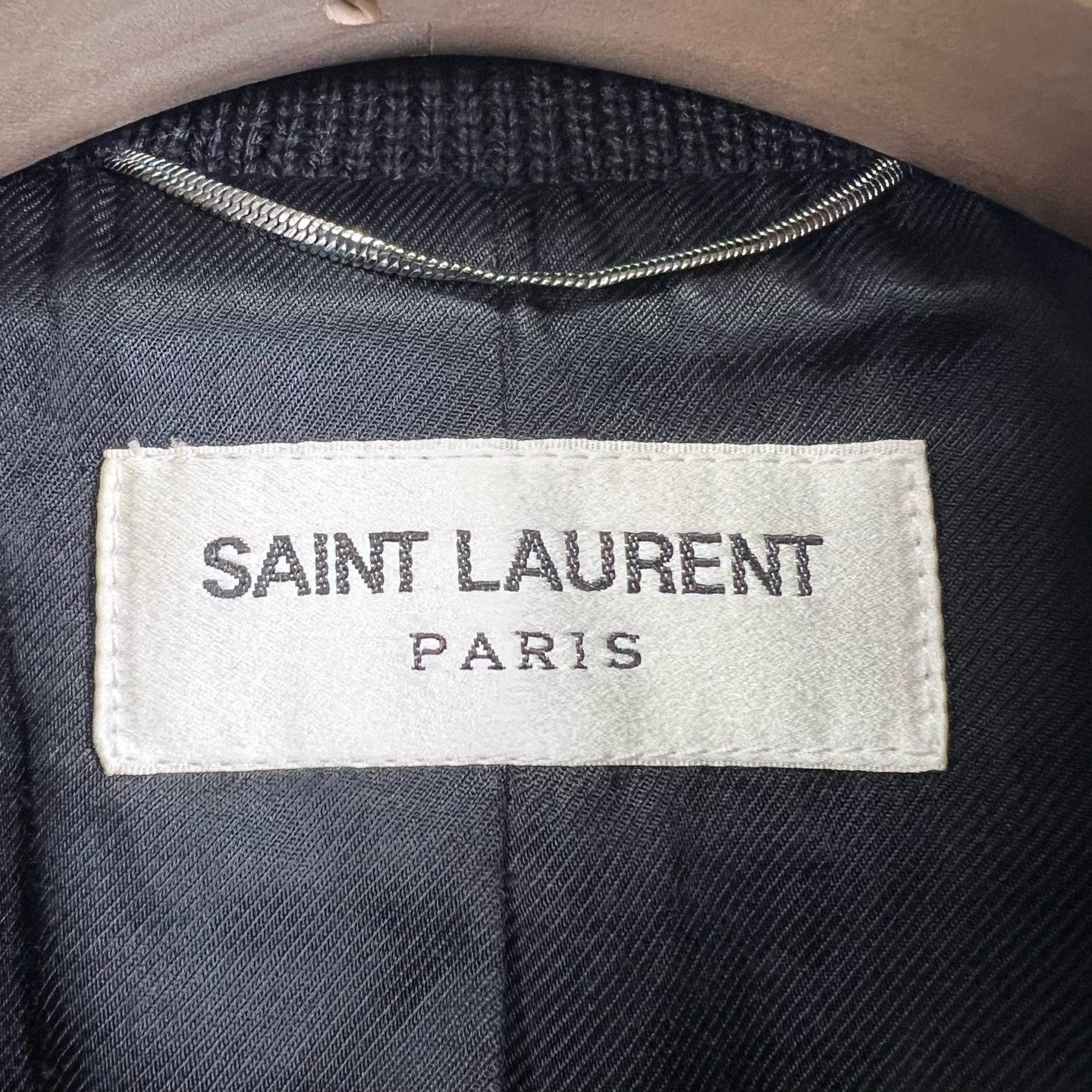Saint Laurent Paris Saint Laurent Black Leather Patchwork Baseball Jacket Size US S / EU 44-46 / 1 - 4 Thumbnail