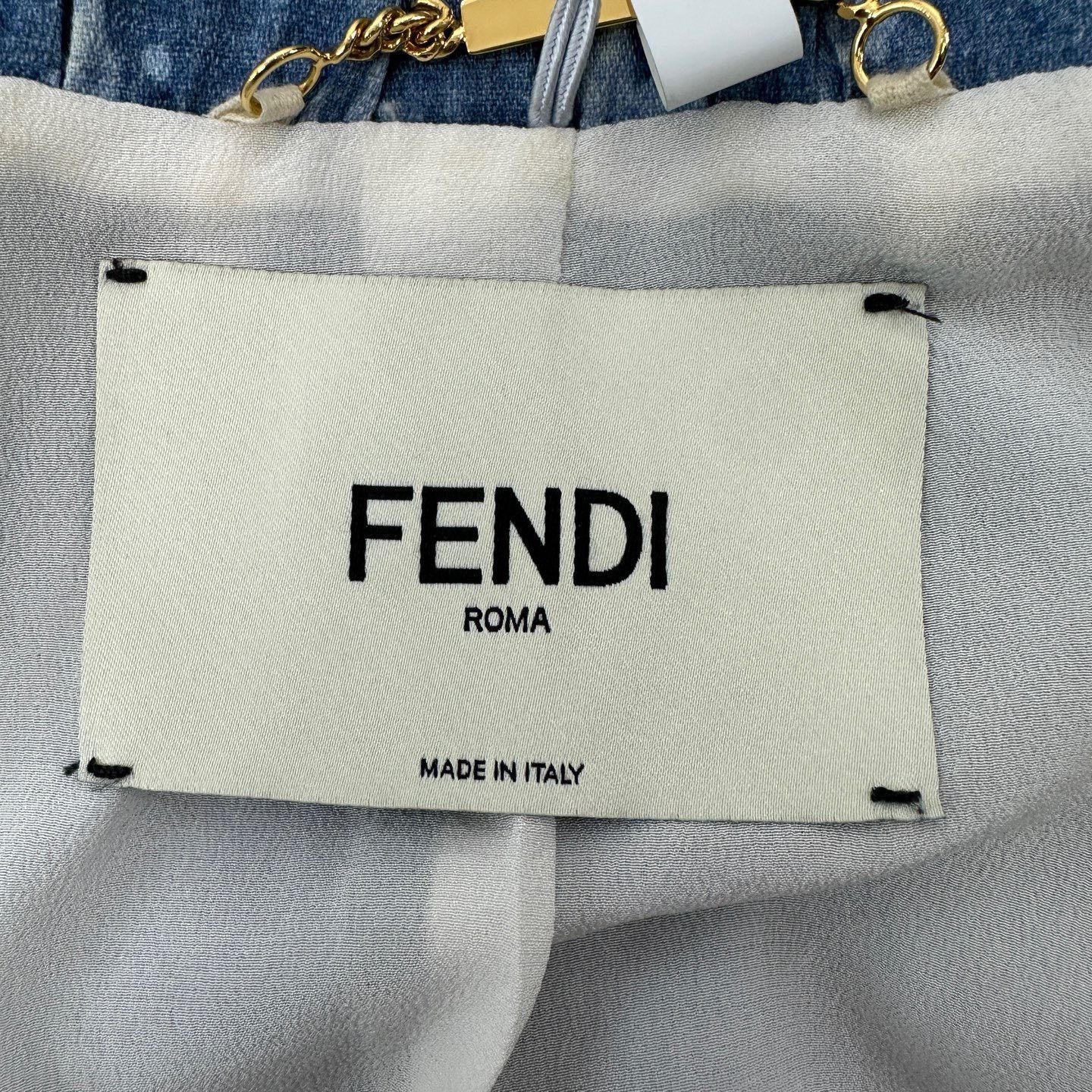 Fendi Fendi All-Over Print Denim Short Jacket Size S / US 4 / IT 40 - 4 Thumbnail