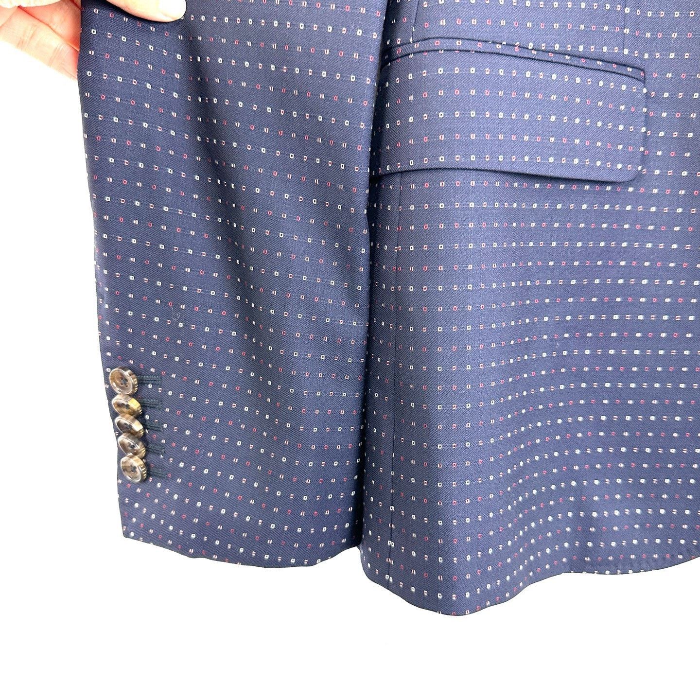 Gucci Gucci Blue Polka Dot Embroidered Blazer Size US M / EU 48-50 / 2 - 5 Thumbnail
