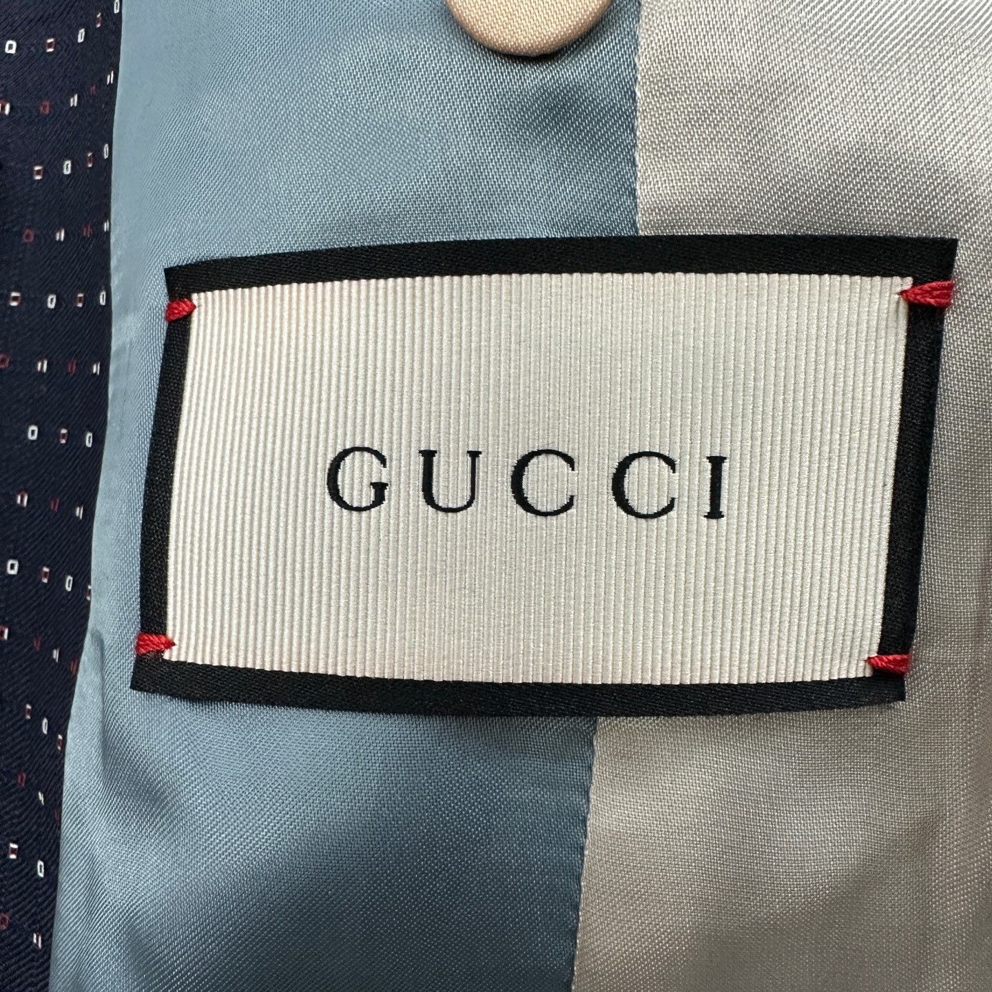 Gucci Gucci Blue Polka Dot Embroidered Blazer Size US M / EU 48-50 / 2 - 4 Thumbnail