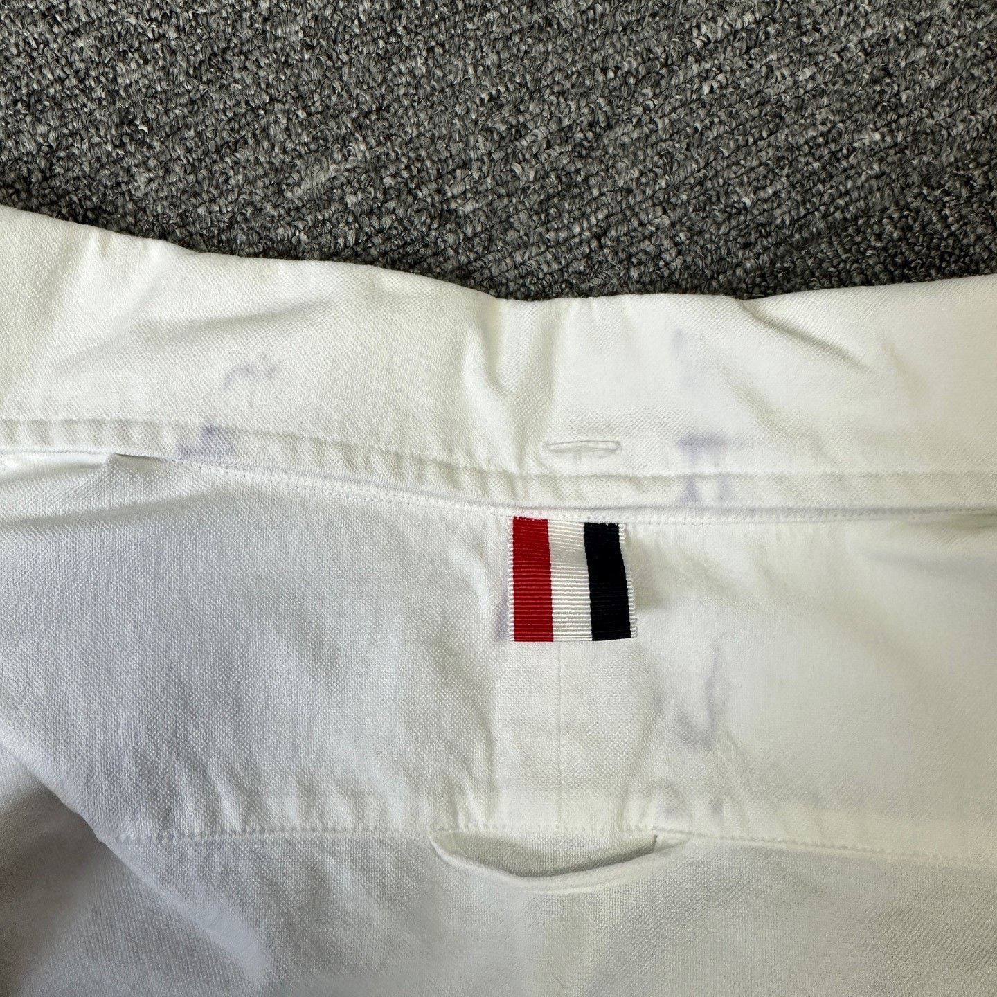 Thom Browne Thom Browne White Stripe Oxford Short-Sleeve Shirt Size US M / EU 48-50 / 2 - 8 Thumbnail