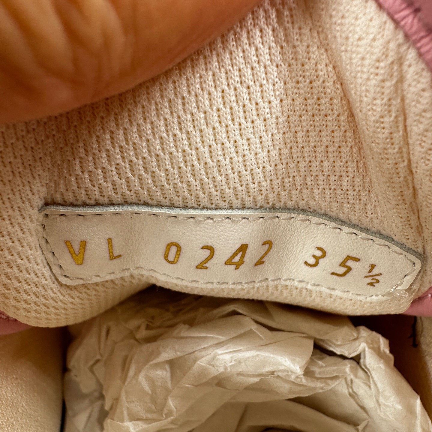 Louis Vuitton LV Squad Pink White Biscuit Shoes Size US 4.5 / IT 34.5 - 6 Thumbnail