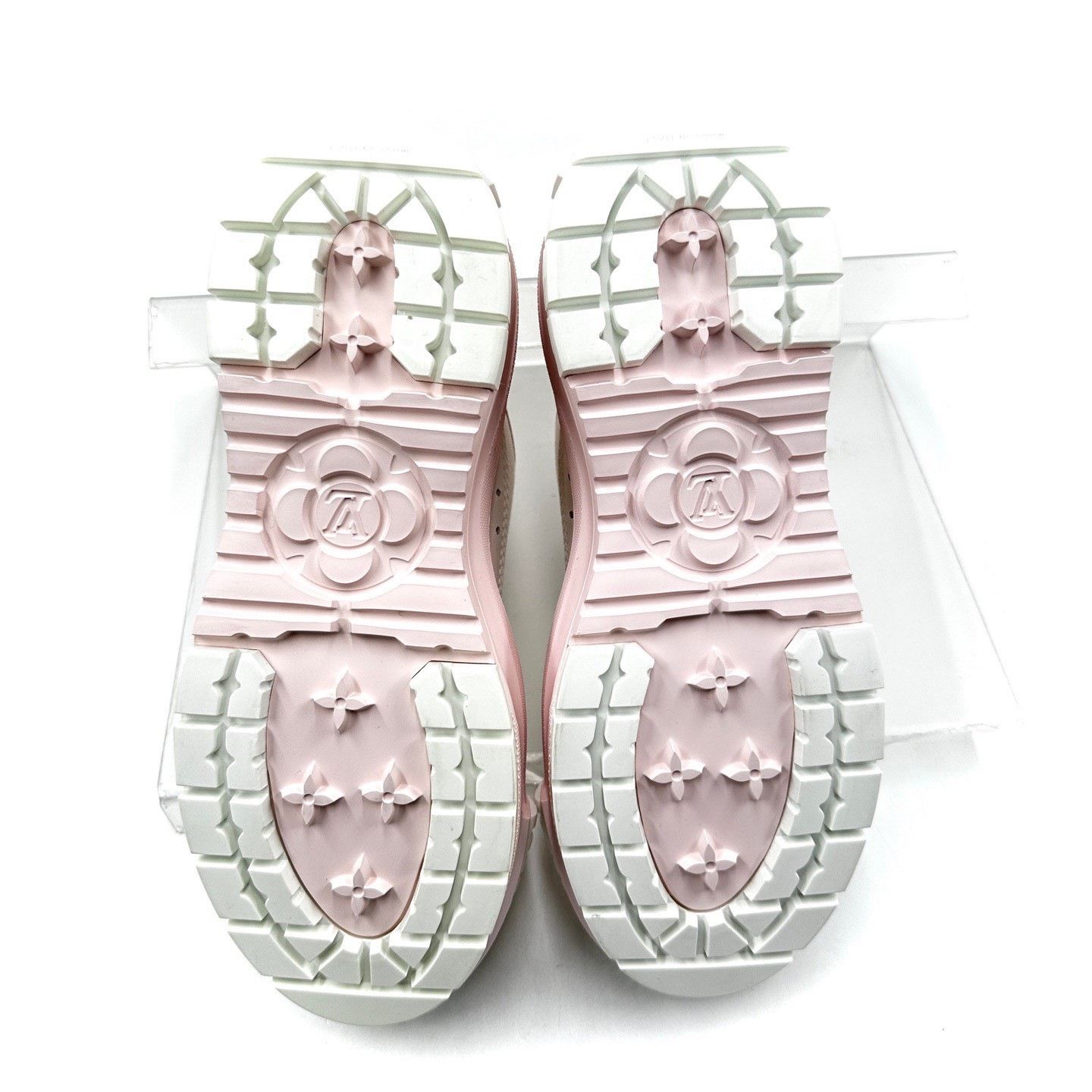 Louis Vuitton LV Squad Pink White Biscuit Shoes Size US 4.5 / IT 34.5 - 4 Thumbnail