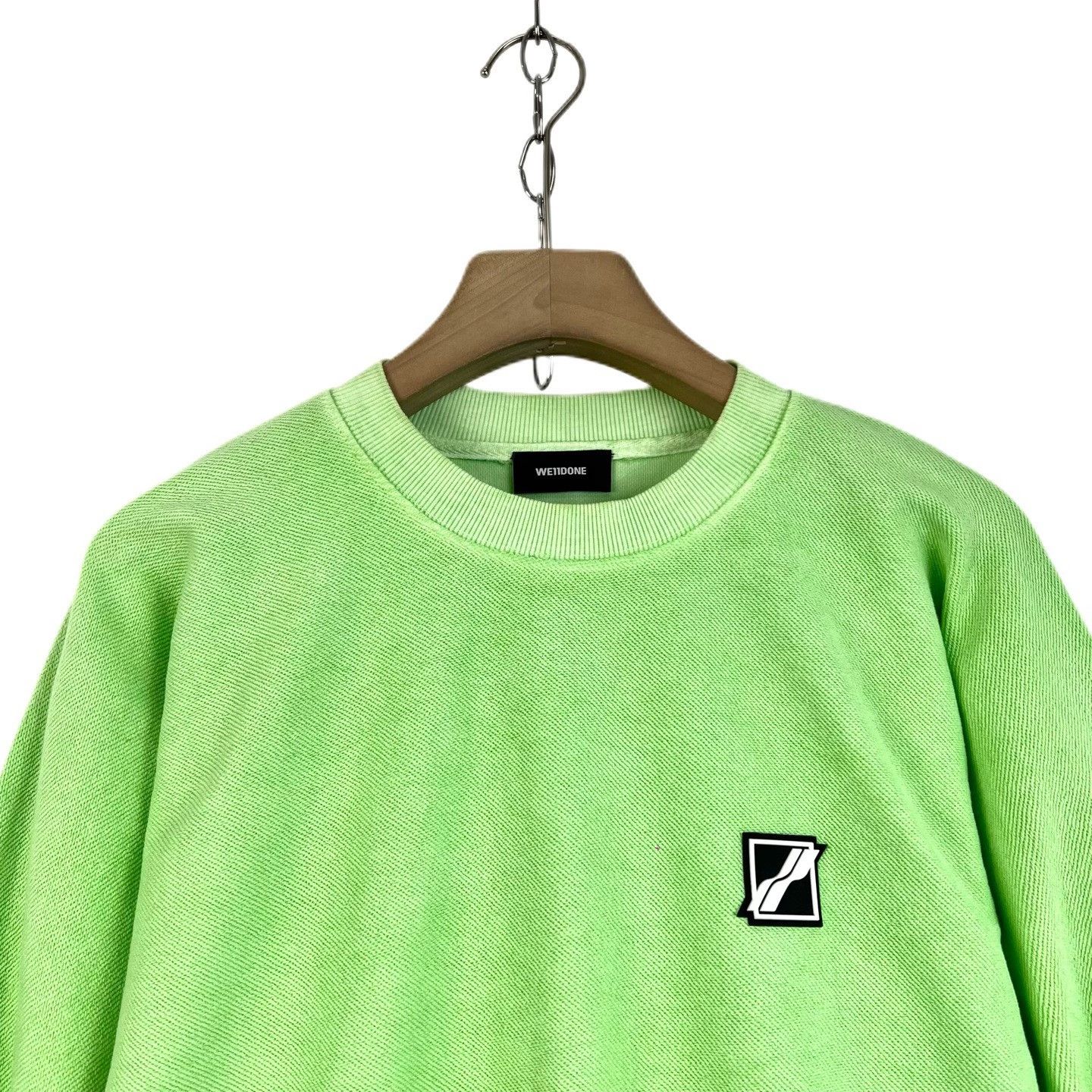 WE11DONE WE11DONE Green Gradient Neon Logo Sweatshirt Size S / US 4 / IT 40 - 4 Thumbnail