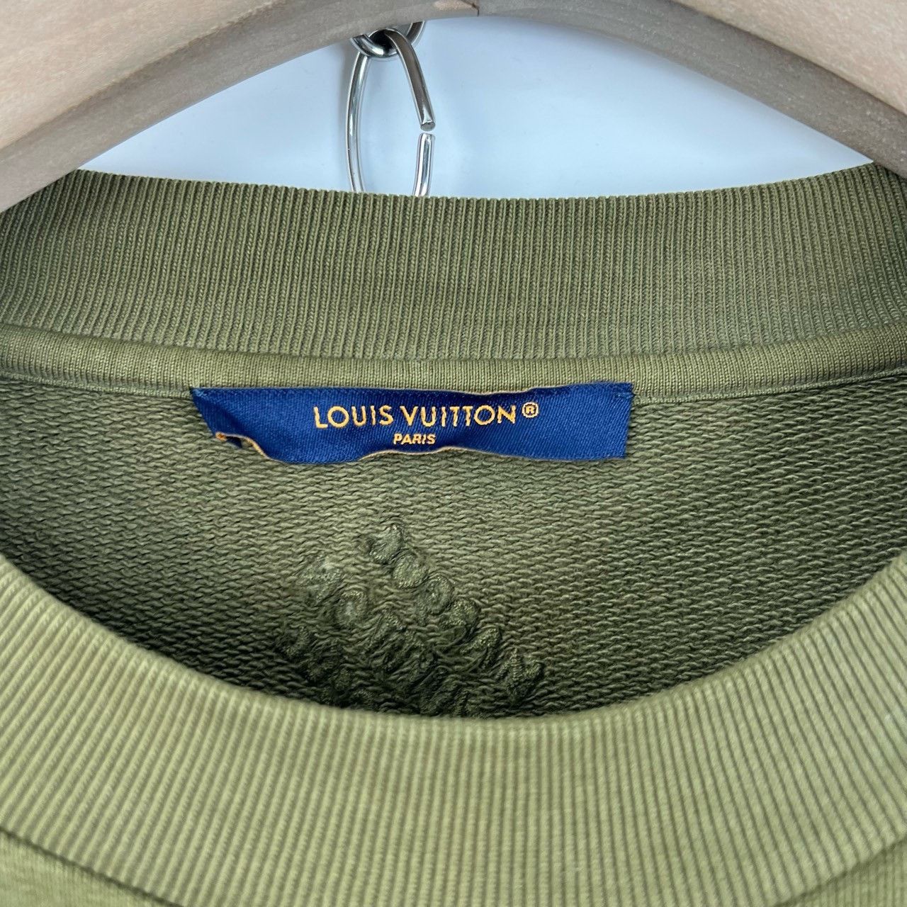 Louis Vuitton LV x Pharrell Military Green Logo Sweatshirt Size US XXL / EU 58 / 5 - 3 Thumbnail