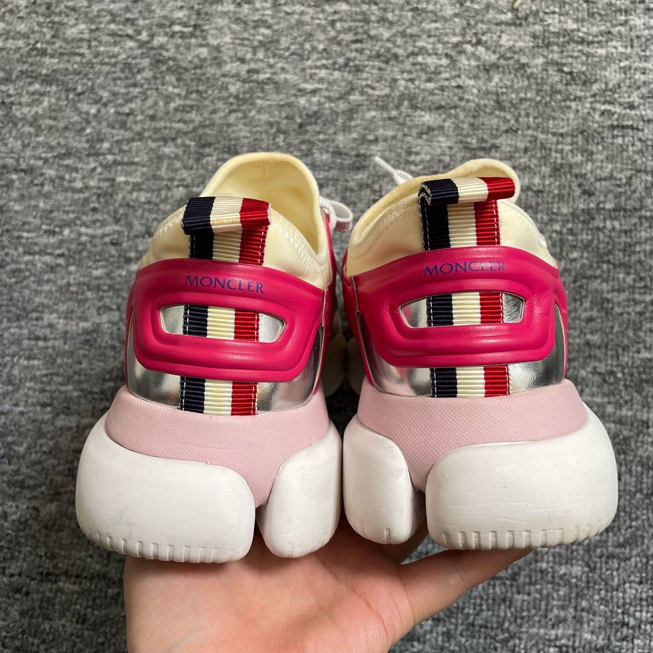 Moncler Moncler Pink Flat Sneakers Size US 6 / IT 36 - 6 Thumbnail