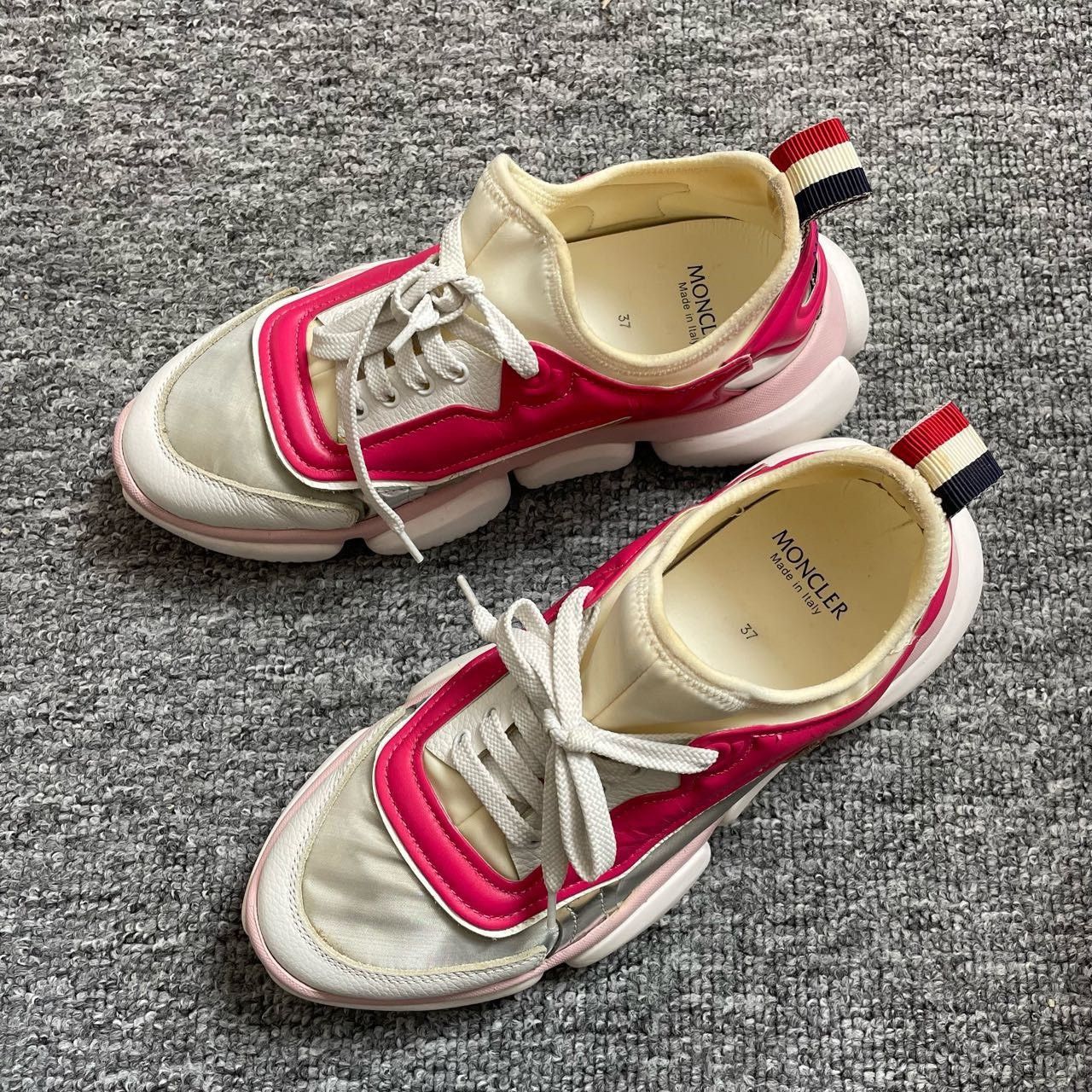 Moncler Moncler Pink Flat Sneakers Size US 6 / IT 36 - 2 Thumbnail