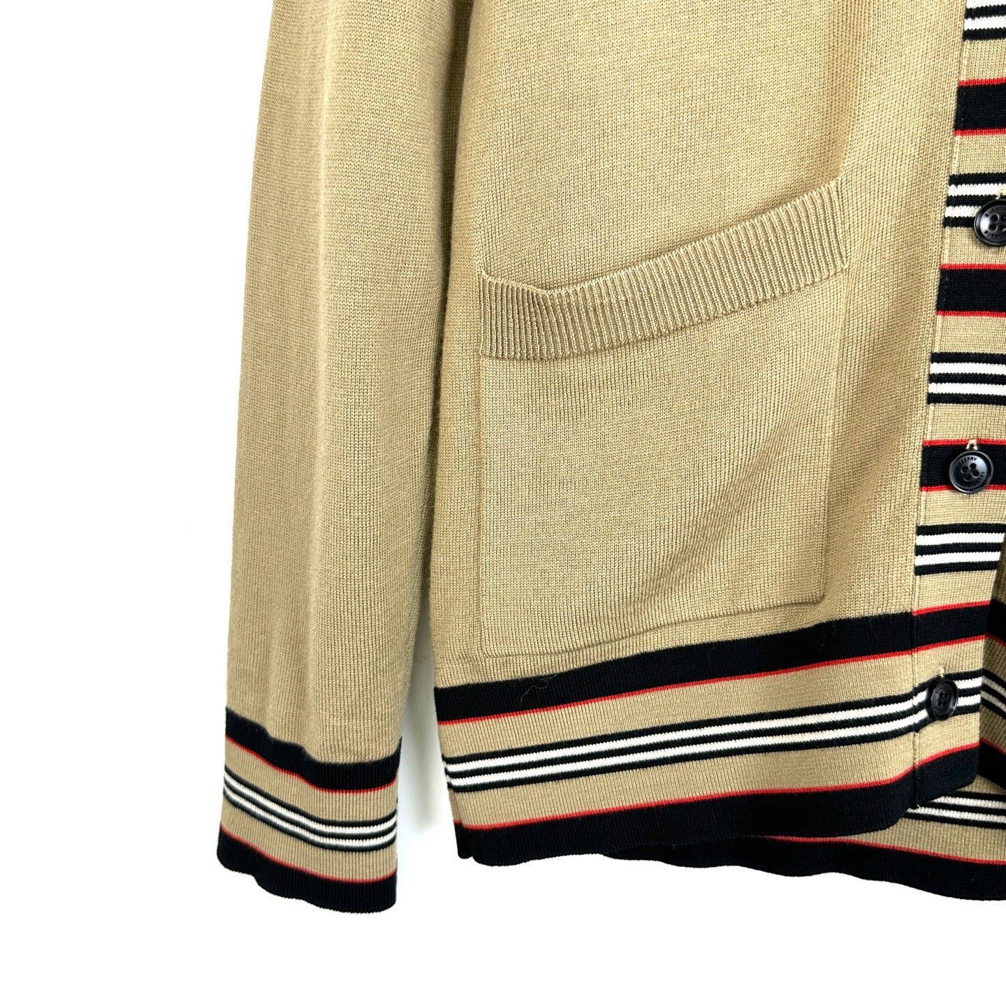 Burberry Burberry V-Neck Striped Knit Cardigan Size S / US 4 / IT 40 - 5 Thumbnail