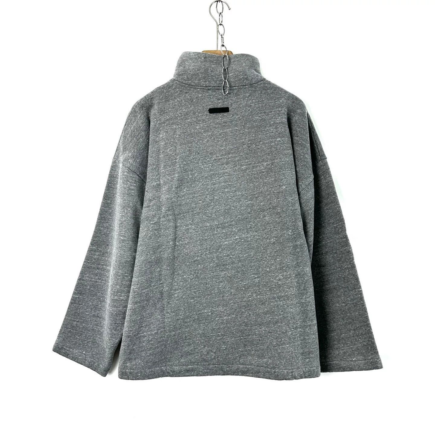 Fear of God Fear of God 7th Series Gray Flocked Letter Half-Zip Sweatshirt Size US S / EU 44-46 / 1 - 2 Thumbnail