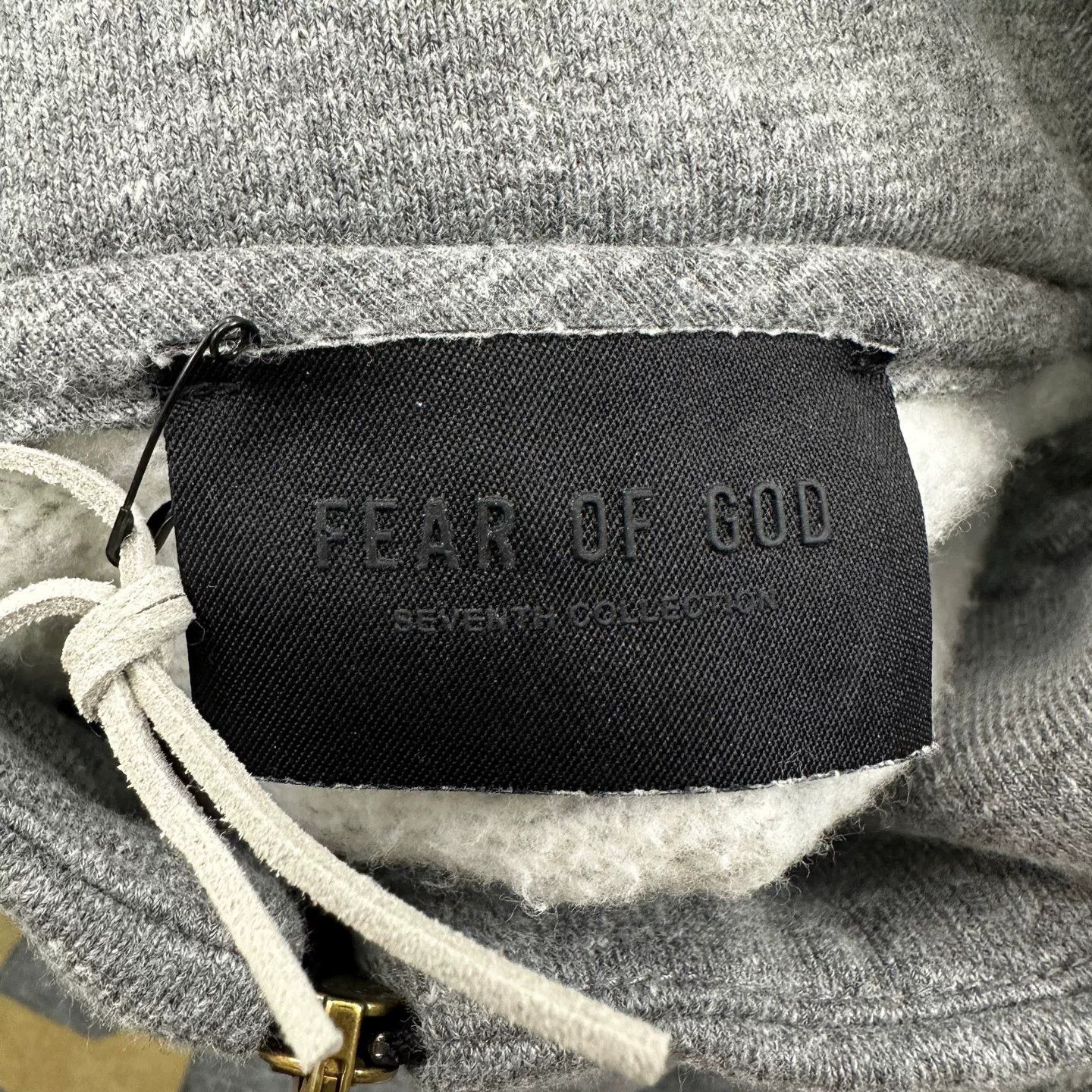 Fear of God Fear of God 7th Series Gray Flocked Letter Half-Zip Sweatshirt Size US S / EU 44-46 / 1 - 4 Thumbnail