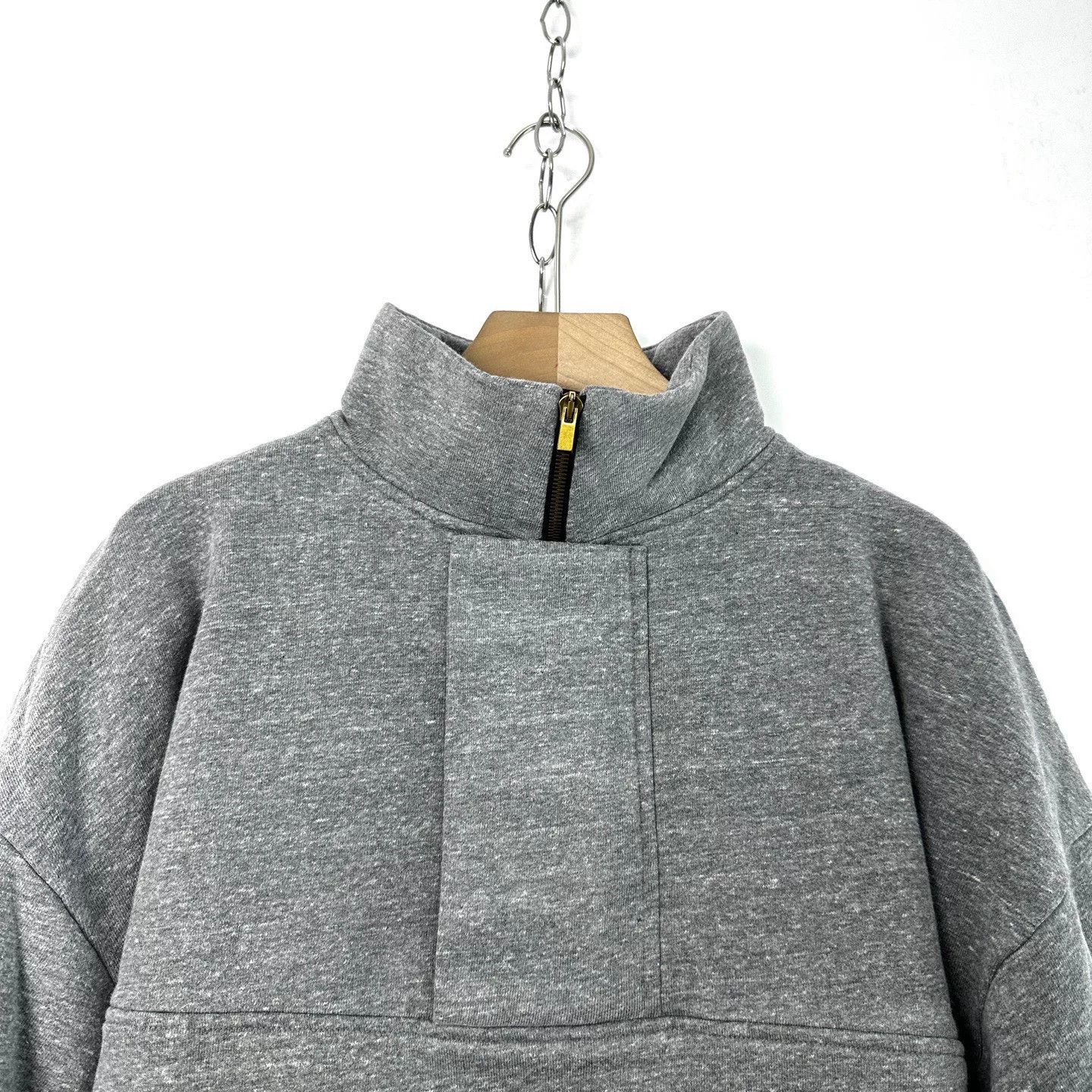 Fear of God Fear of God 7th Series Gray Flocked Letter Half-Zip Sweatshirt Size US S / EU 44-46 / 1 - 3 Thumbnail