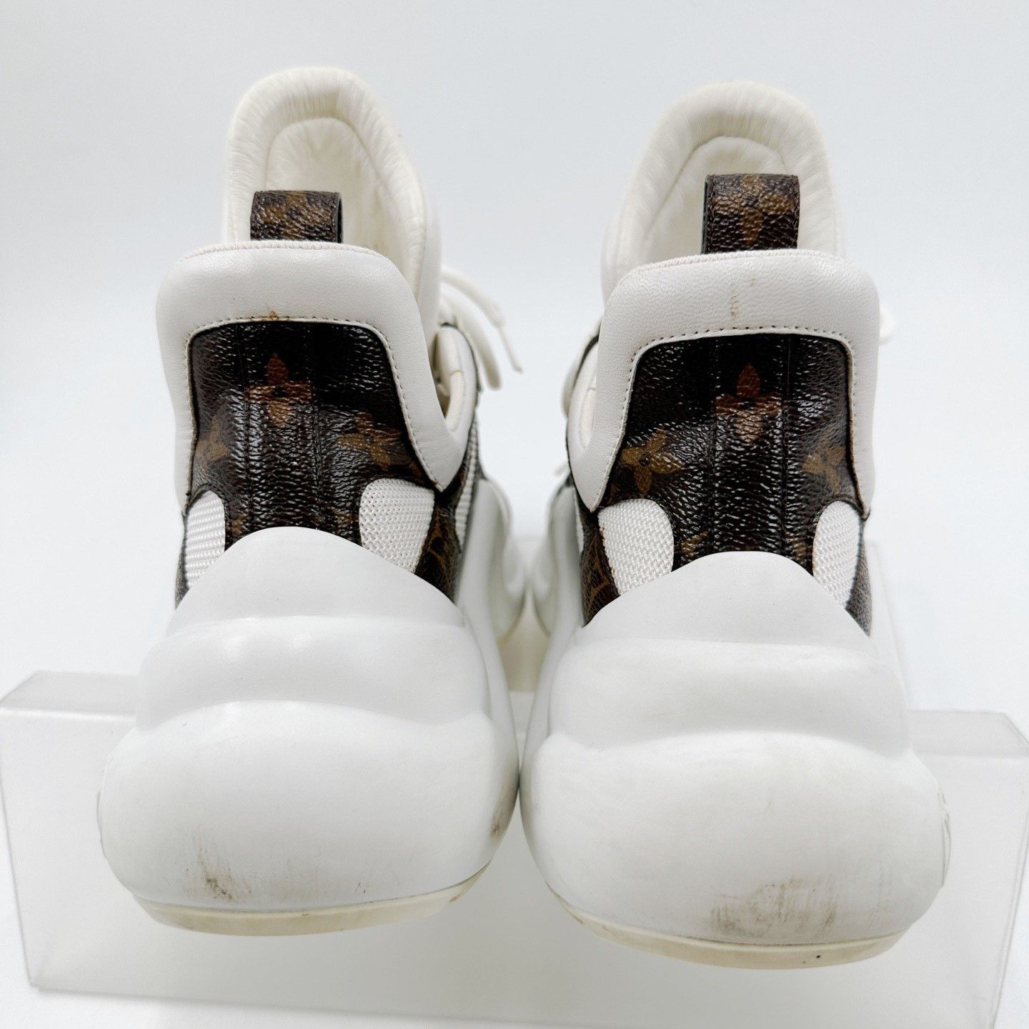 Louis Vuitton LV White Monogram Arch Dad Shoes Size US 6.5 / IT 36.5 - 3 Thumbnail