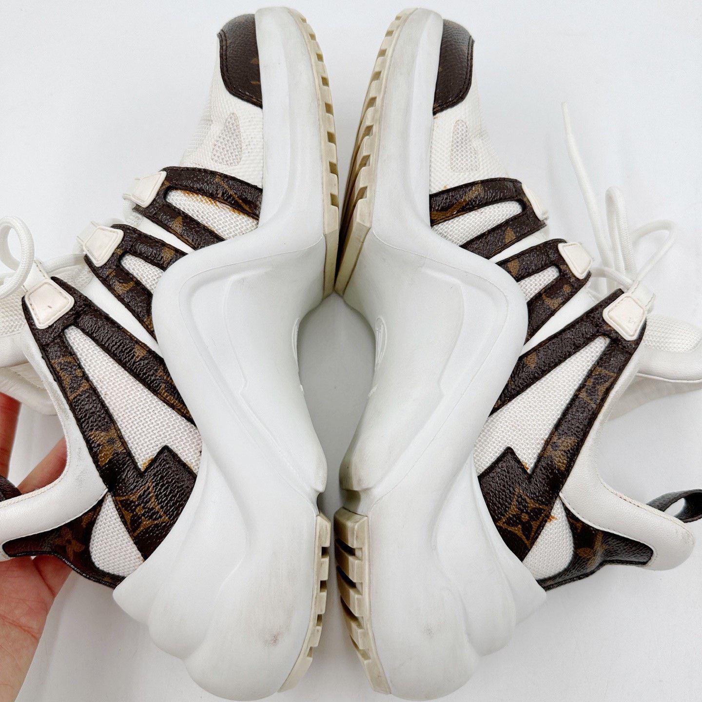 Louis Vuitton LV White Monogram Arch Dad Shoes Size US 6.5 / IT 36.5 - 7 Thumbnail