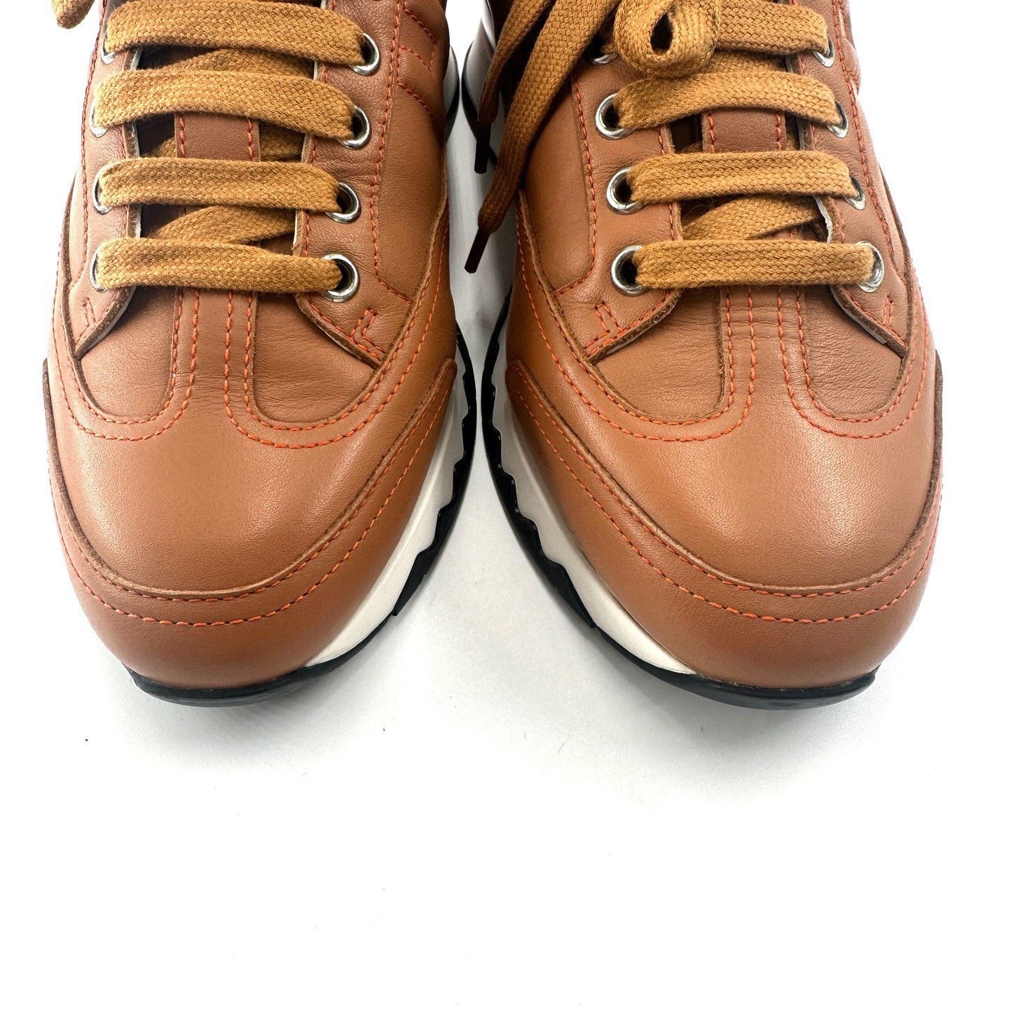 Hermes Hermes Calfskin Brown Sneakers Size US 5.5 / IT 35.5 - 7 Thumbnail