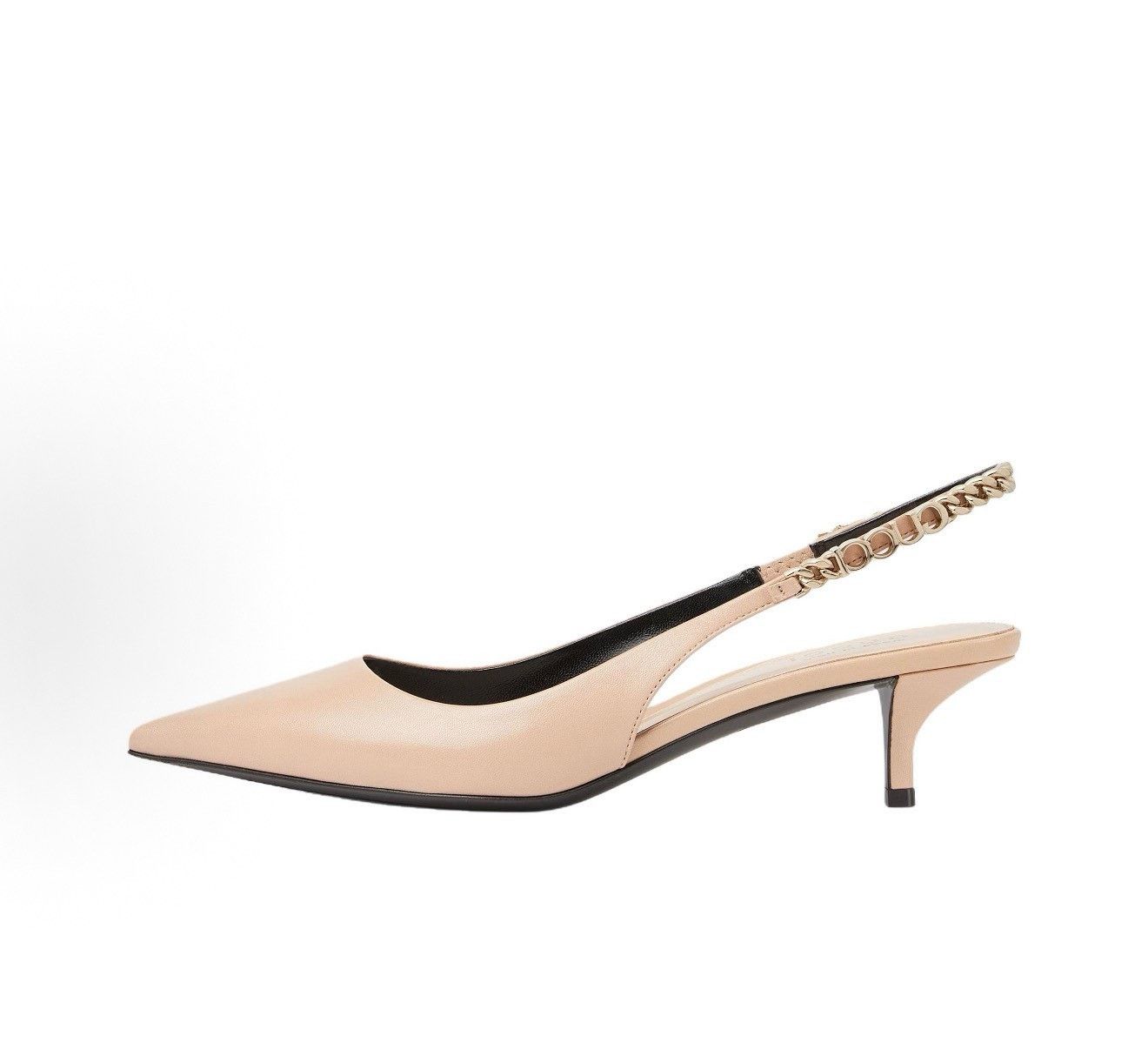 Gucci Gucci Nude Pink Pointed Toe Kitten Heels Size US 5.5 / IT 35.5 - 5 Thumbnail